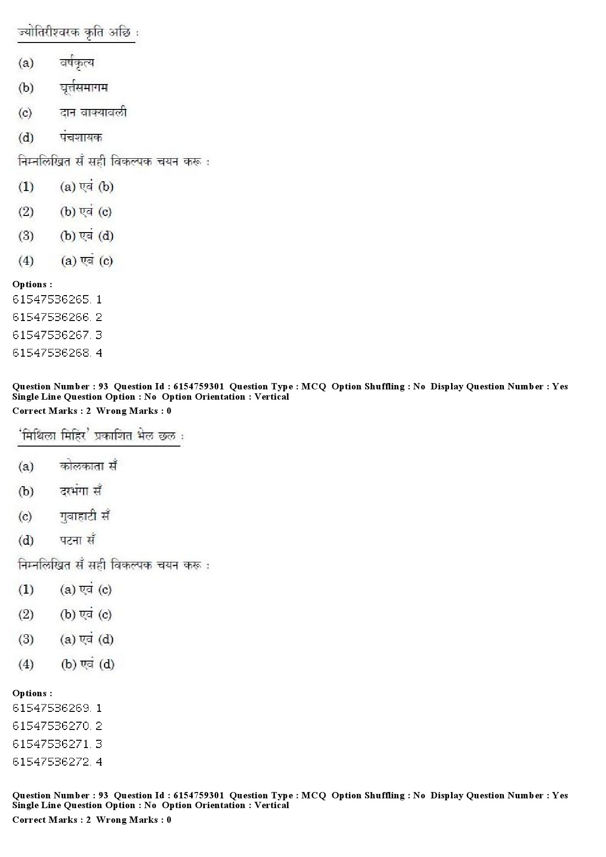 UGC NET Maithili Question Paper December 2019 79