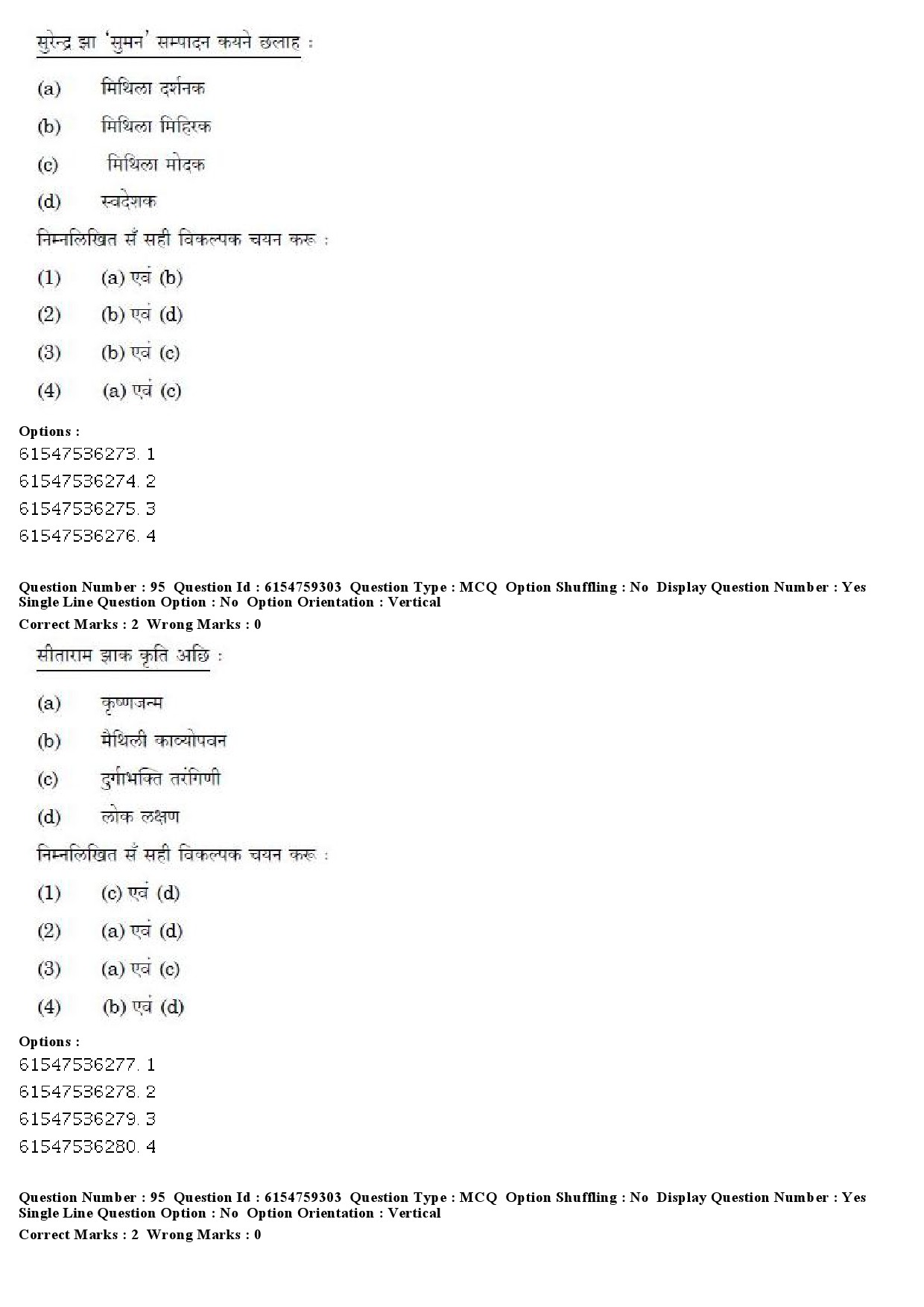 UGC NET Maithili Question Paper December 2019 81