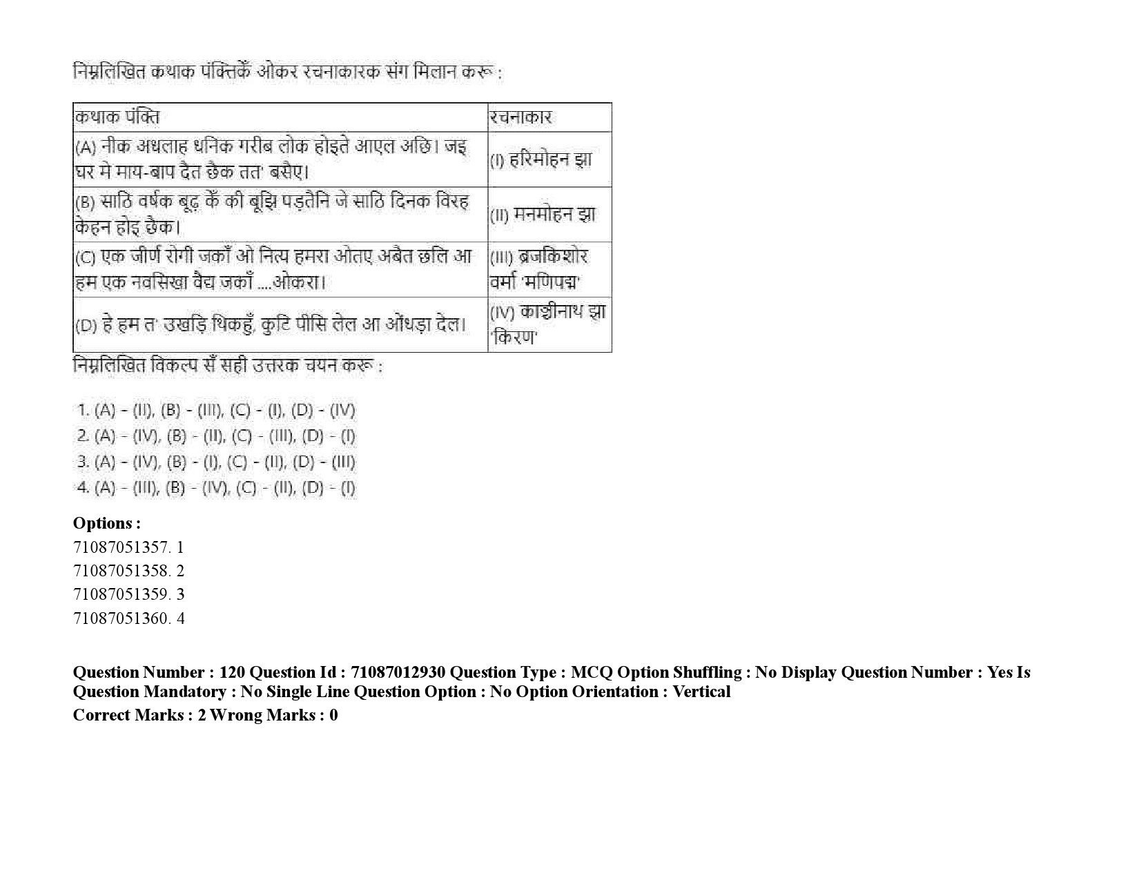 UGC NET Maithili Question Paper September 2020 178