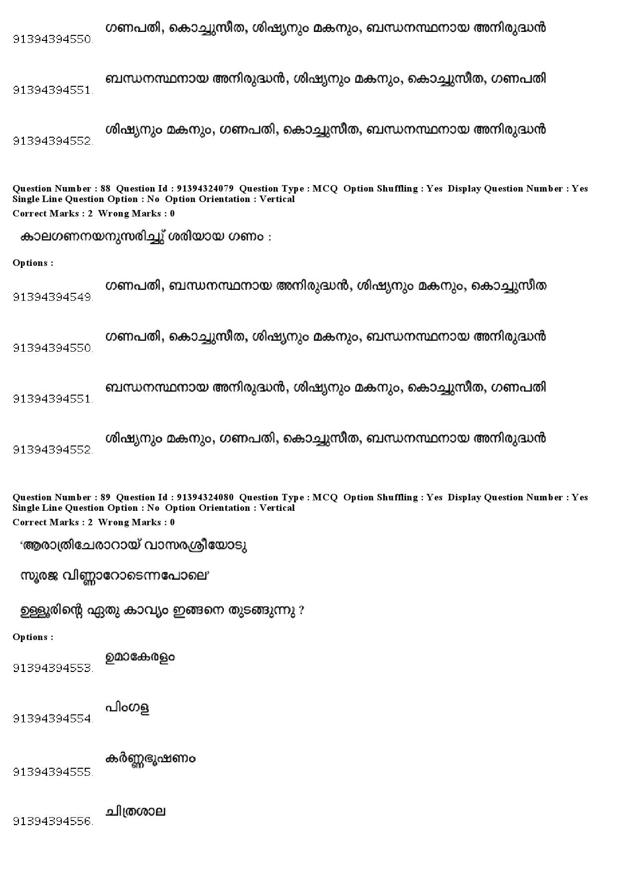 UGC NET Malayalam Question Paper December 2018 84