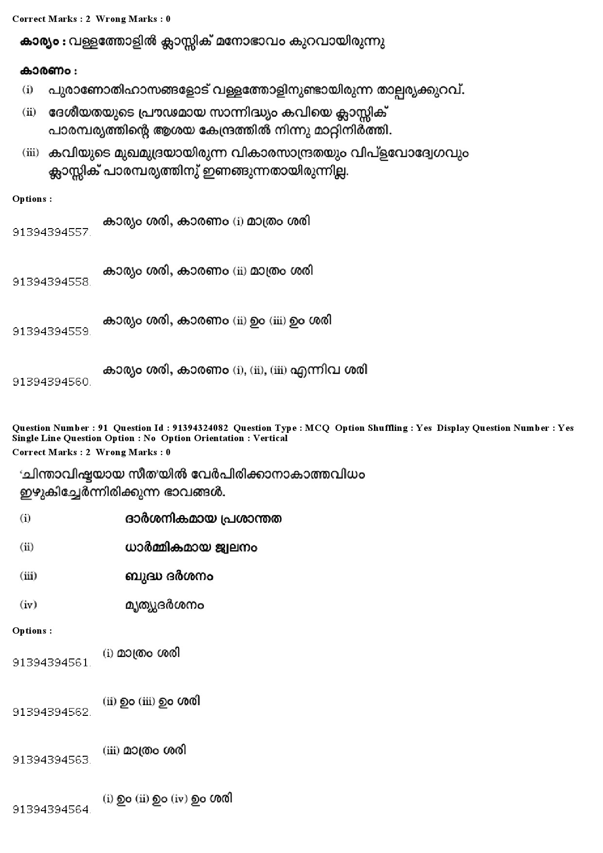 UGC NET Malayalam Question Paper December 2018 86