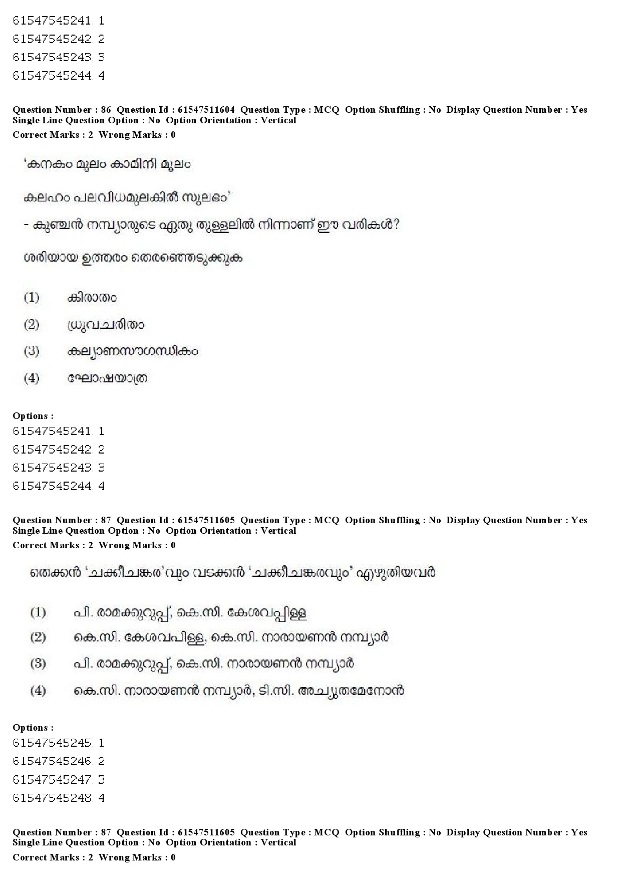 UGC NET Malayalam Question Paper December 2019 102