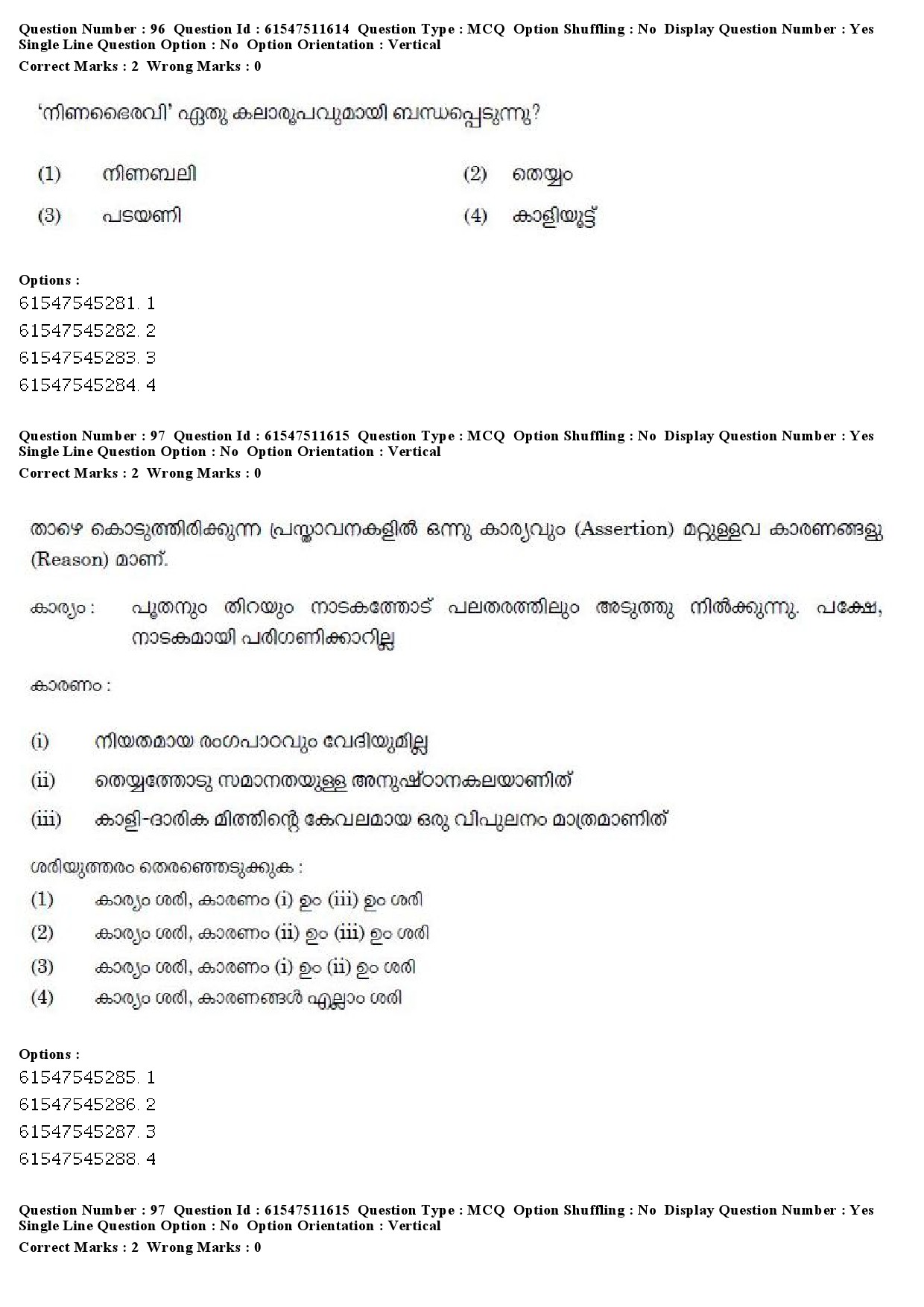 UGC NET Malayalam Question Paper December 2019 113