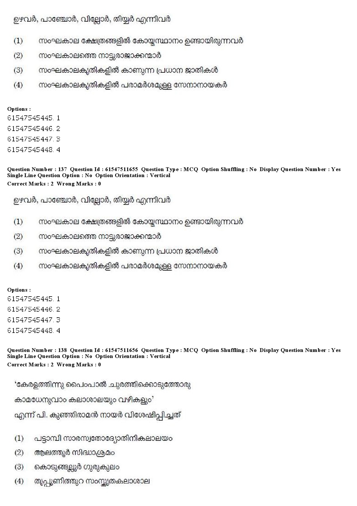 UGC NET Malayalam Question Paper December 2019 156