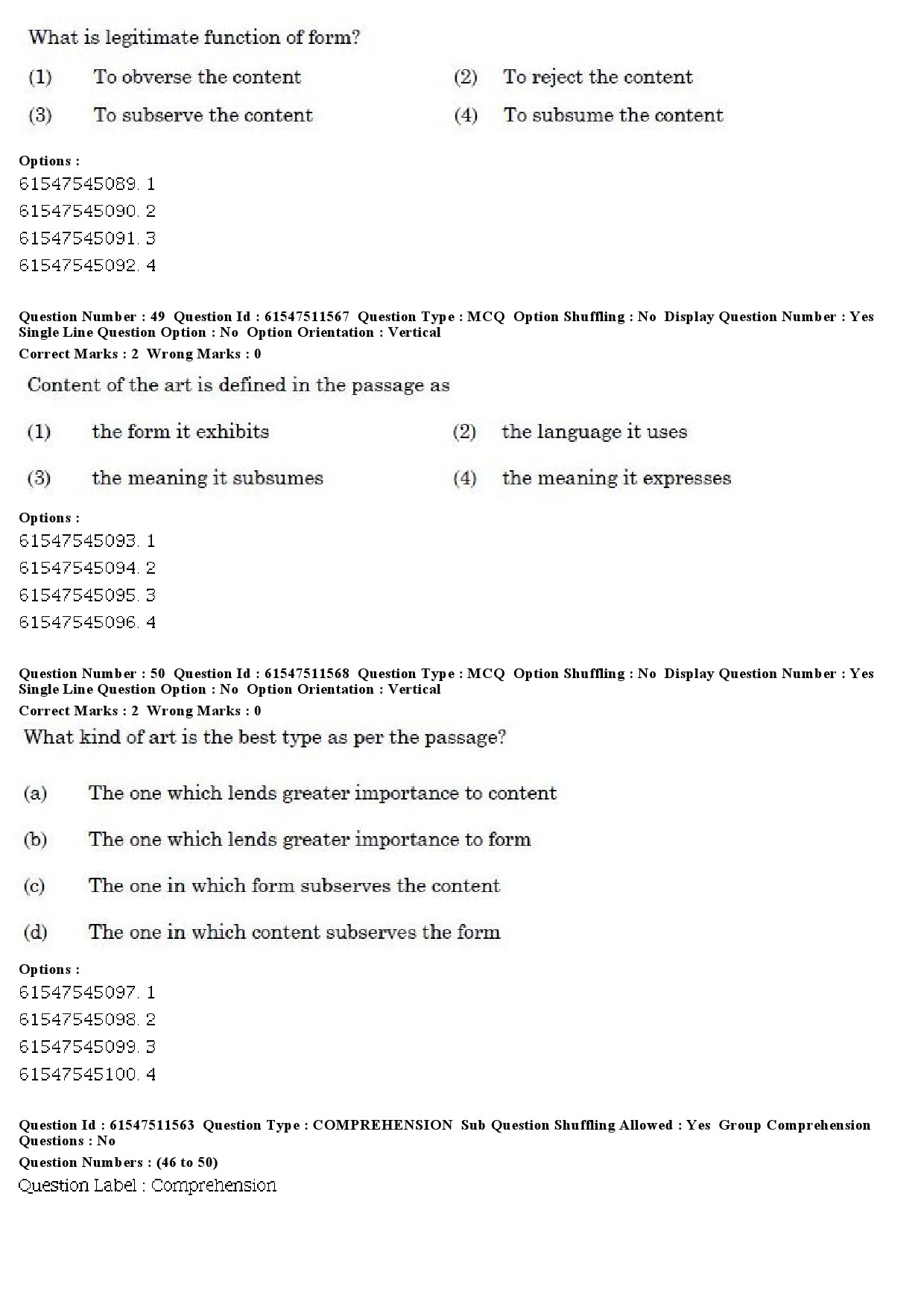 UGC NET Malayalam Question Paper December 2019 50