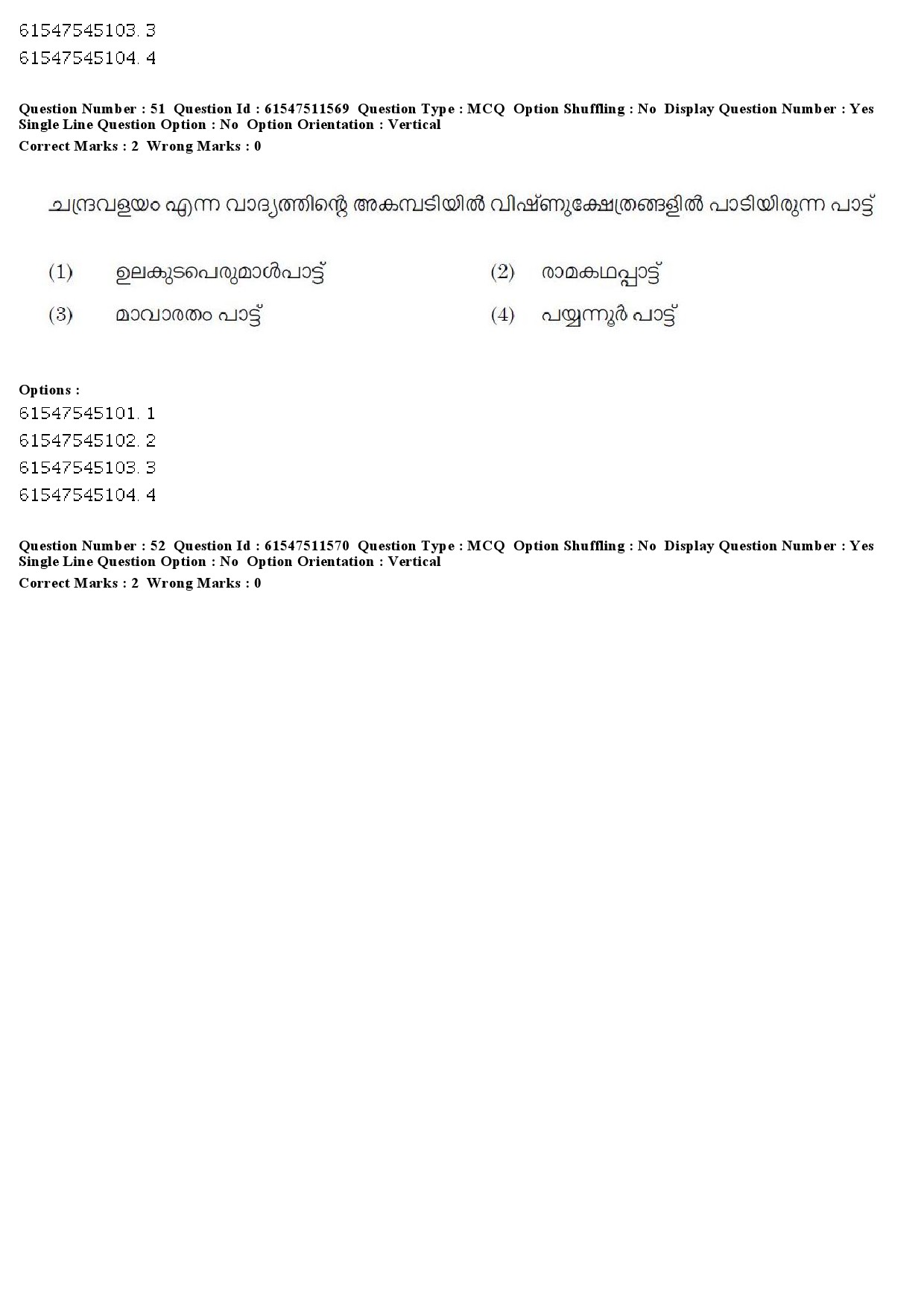 UGC NET Malayalam Question Paper December 2019 54