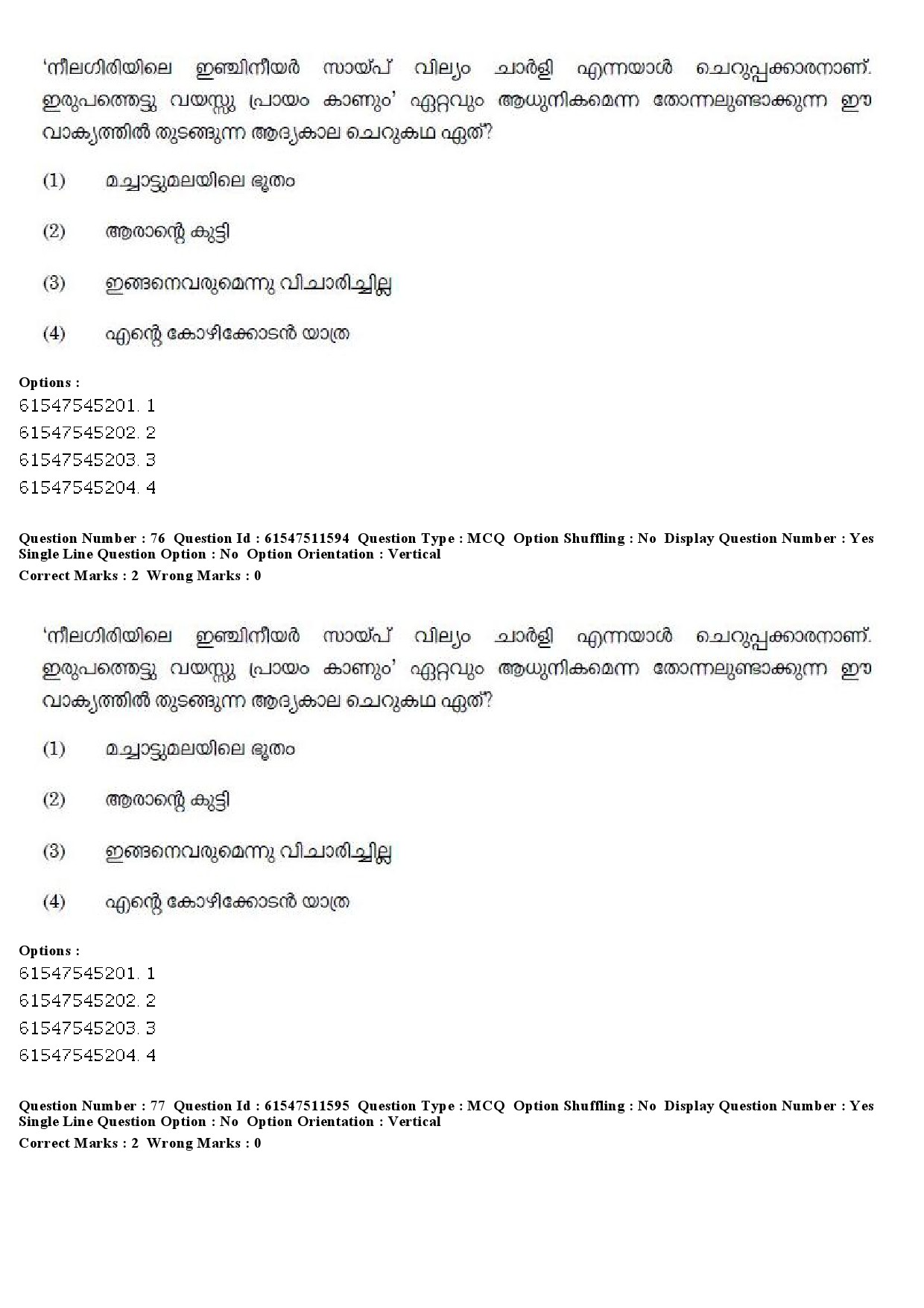 UGC NET Malayalam Question Paper December 2019 91