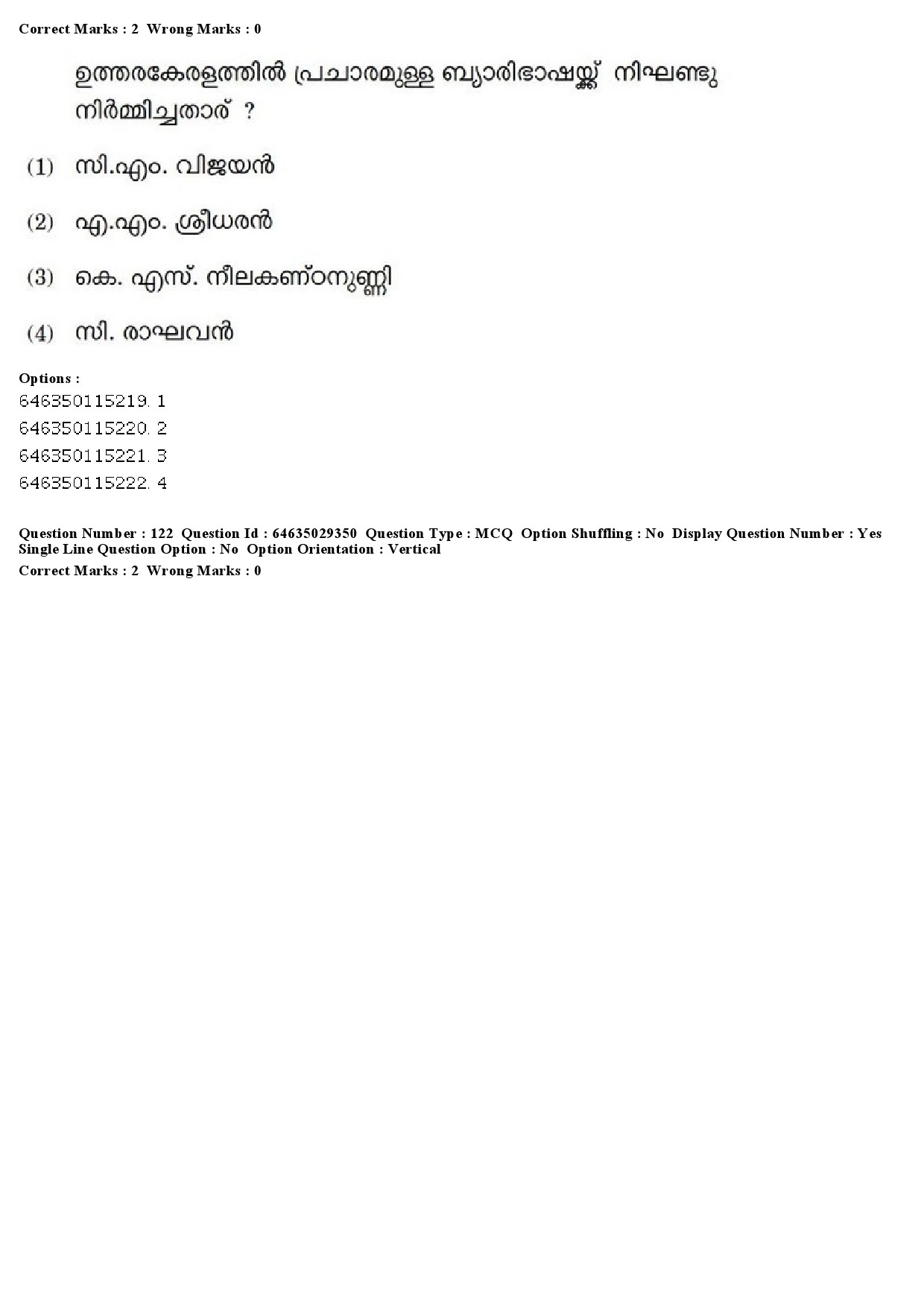 UGC NET Malayalam Question Paper June 2019 143