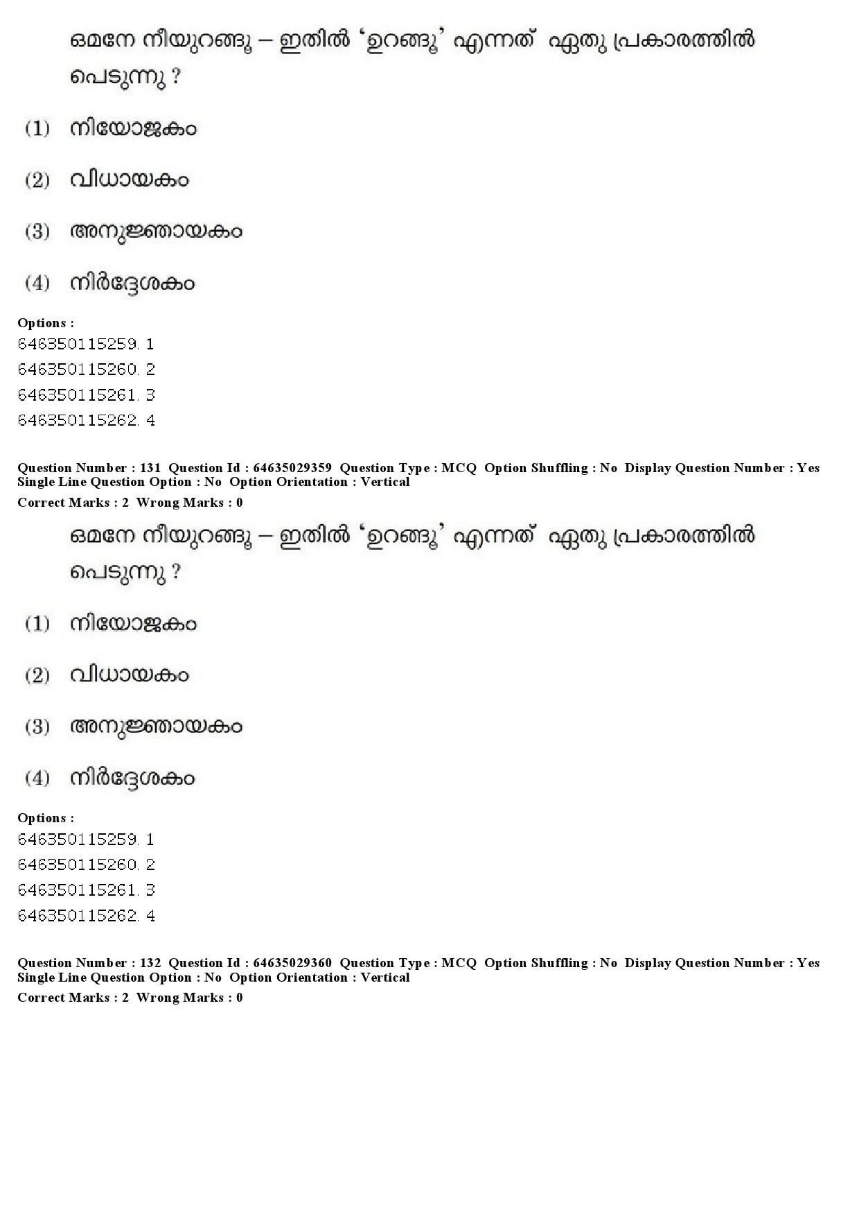 UGC NET Malayalam Question Paper June 2019 157