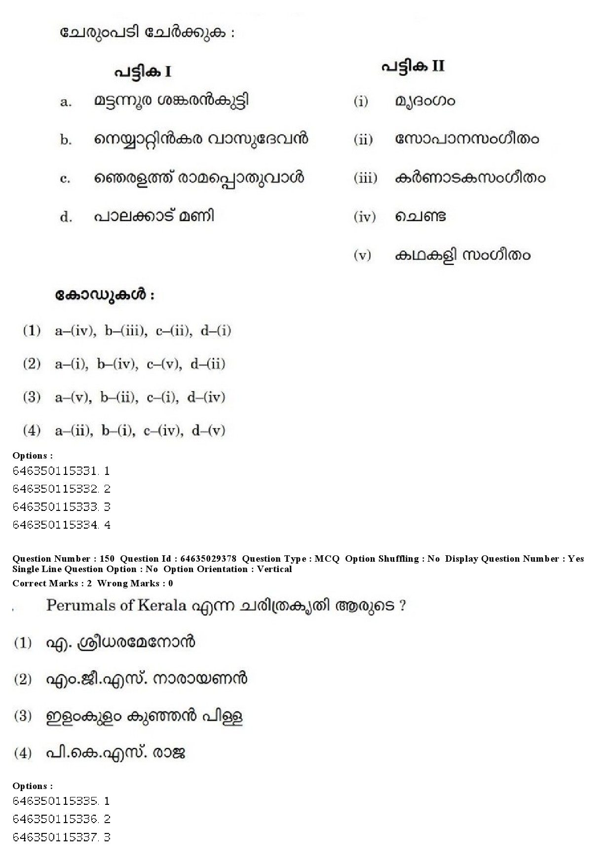 UGC NET Malayalam Question Paper June 2019 183