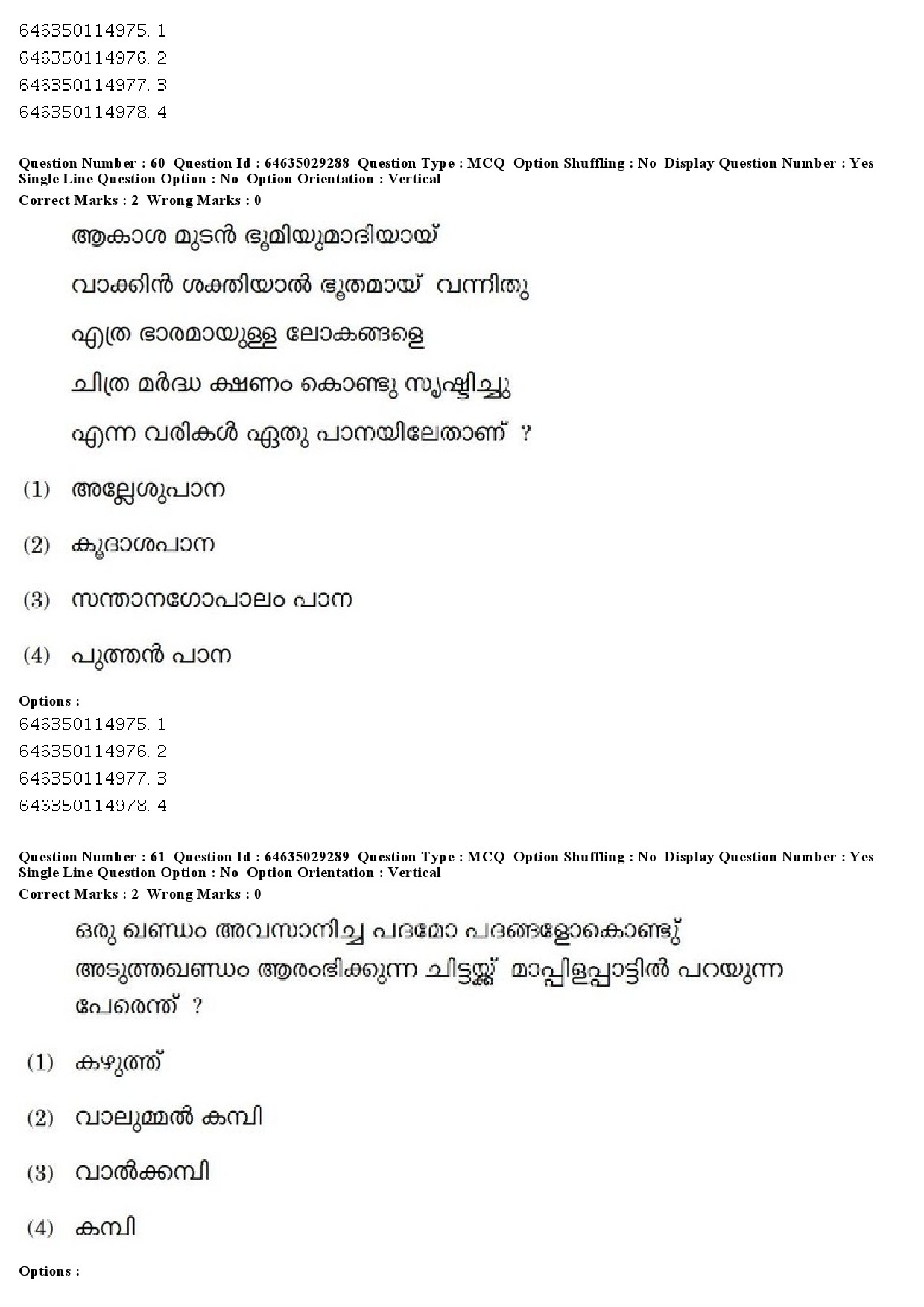 UGC NET Malayalam Question Paper June 2019 53