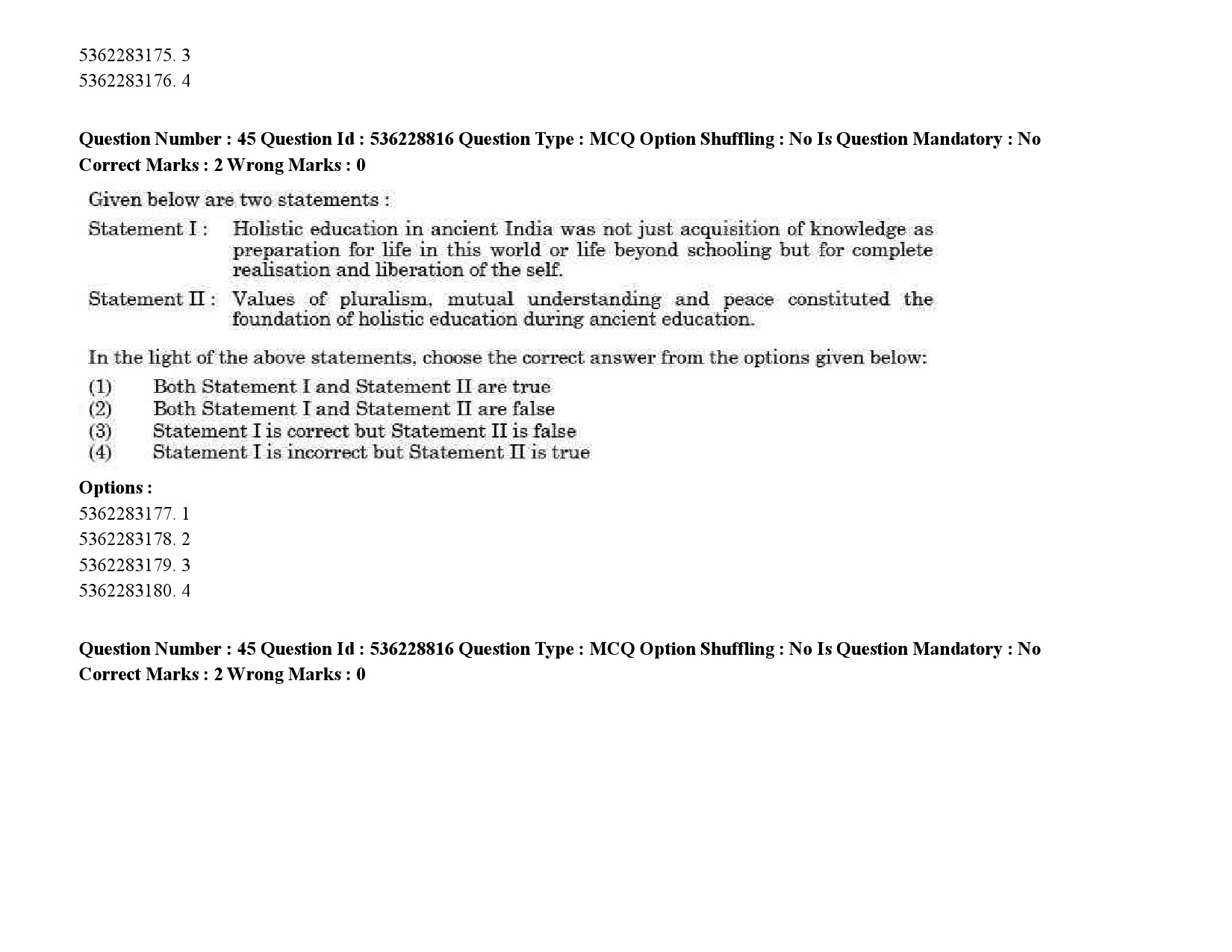 UGC NET Malayalam Question Paper September 2020 62