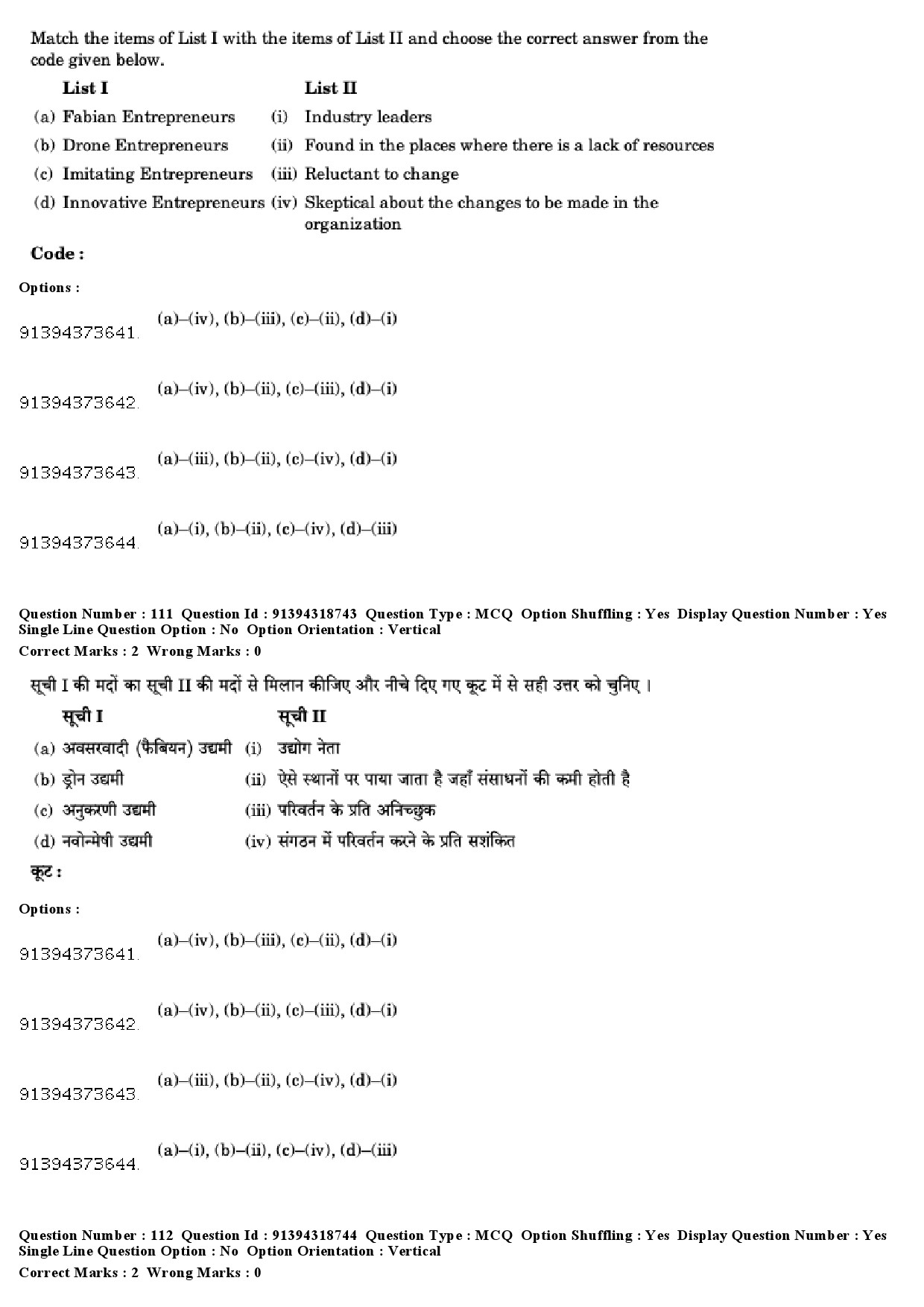 UGC NET Management Question Paper December 2018 102