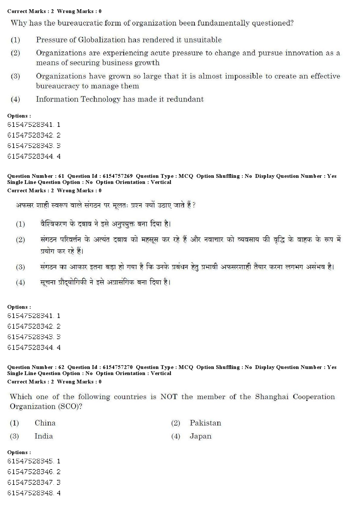 UGC NET Management Question Paper December 2019 62