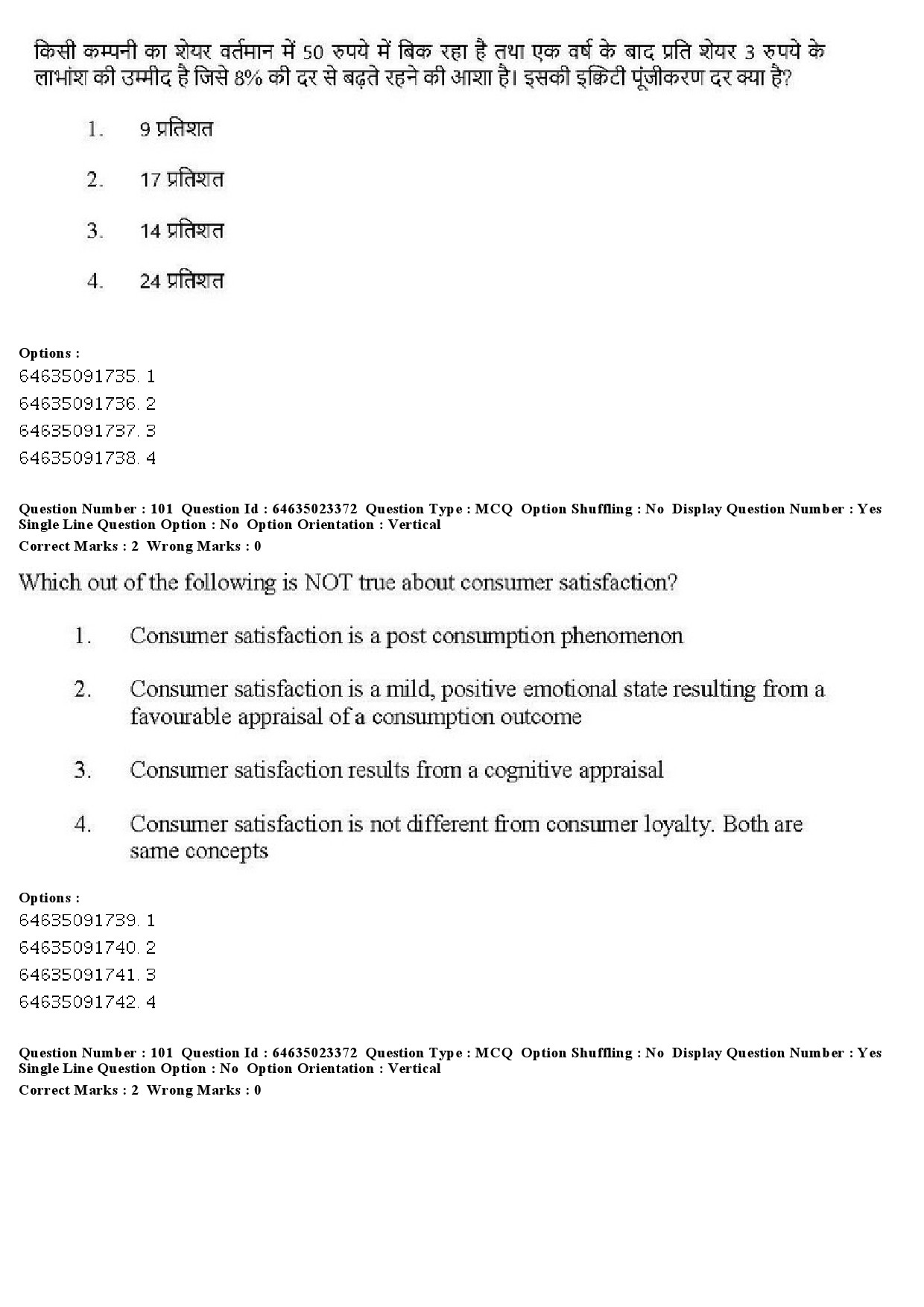 UGC NET Management Question Paper June 2019 100