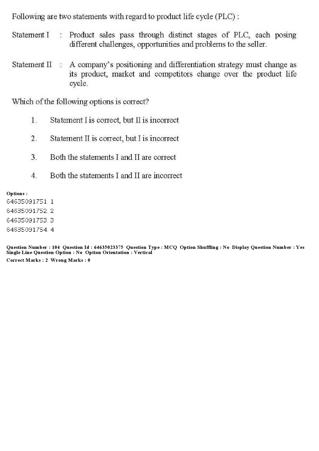 UGC NET Management Question Paper June 2019 104