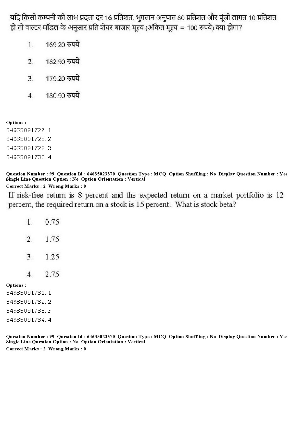 UGC NET Management Question Paper June 2019 98