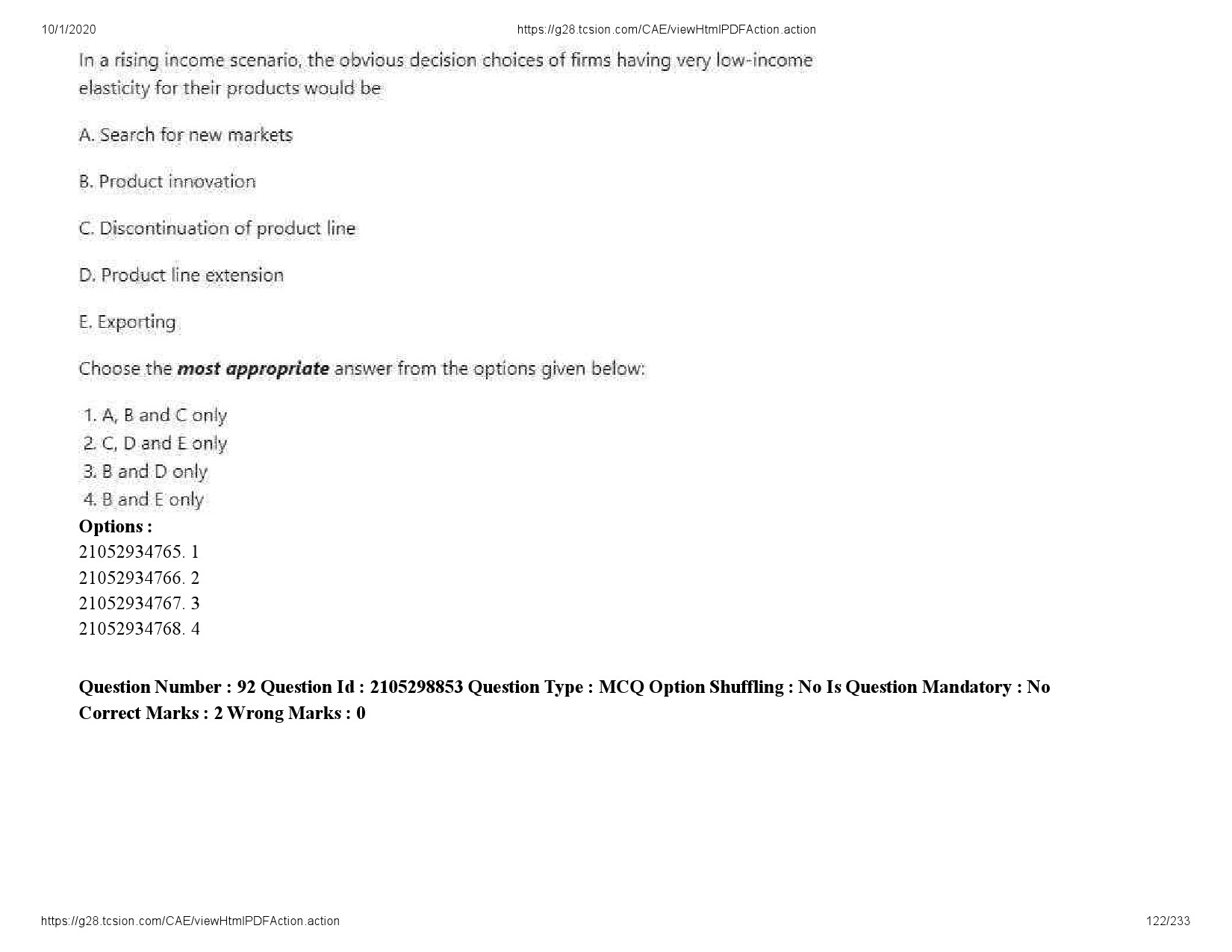 UGC NET Management Question Paper September 2020 122