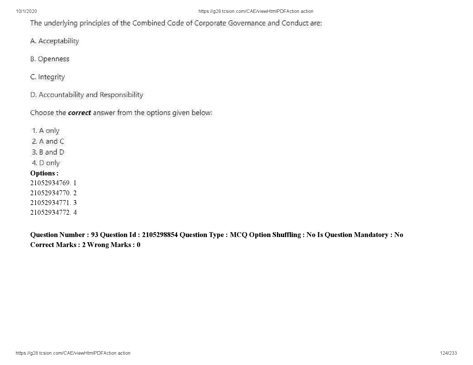 UGC NET Management Question Paper September 2020 124