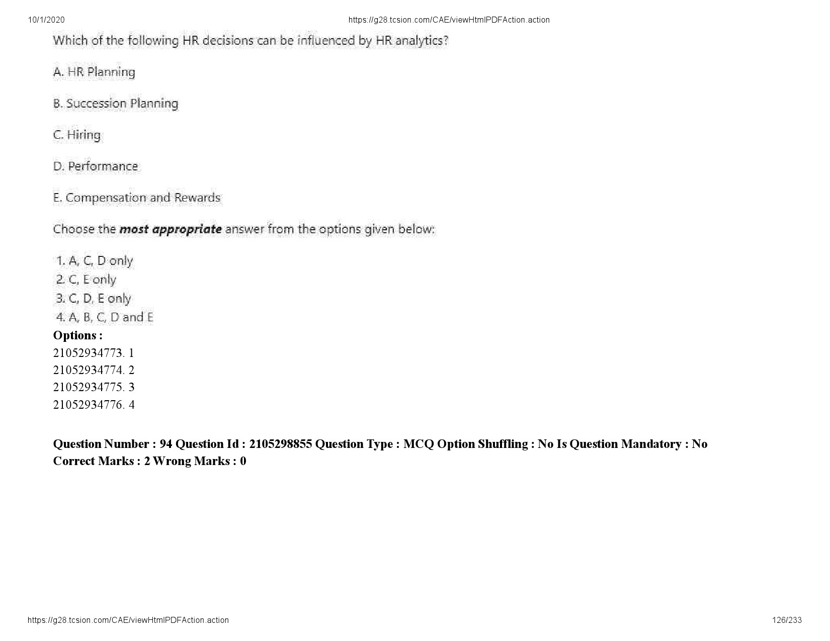 UGC NET Management Question Paper September 2020 126