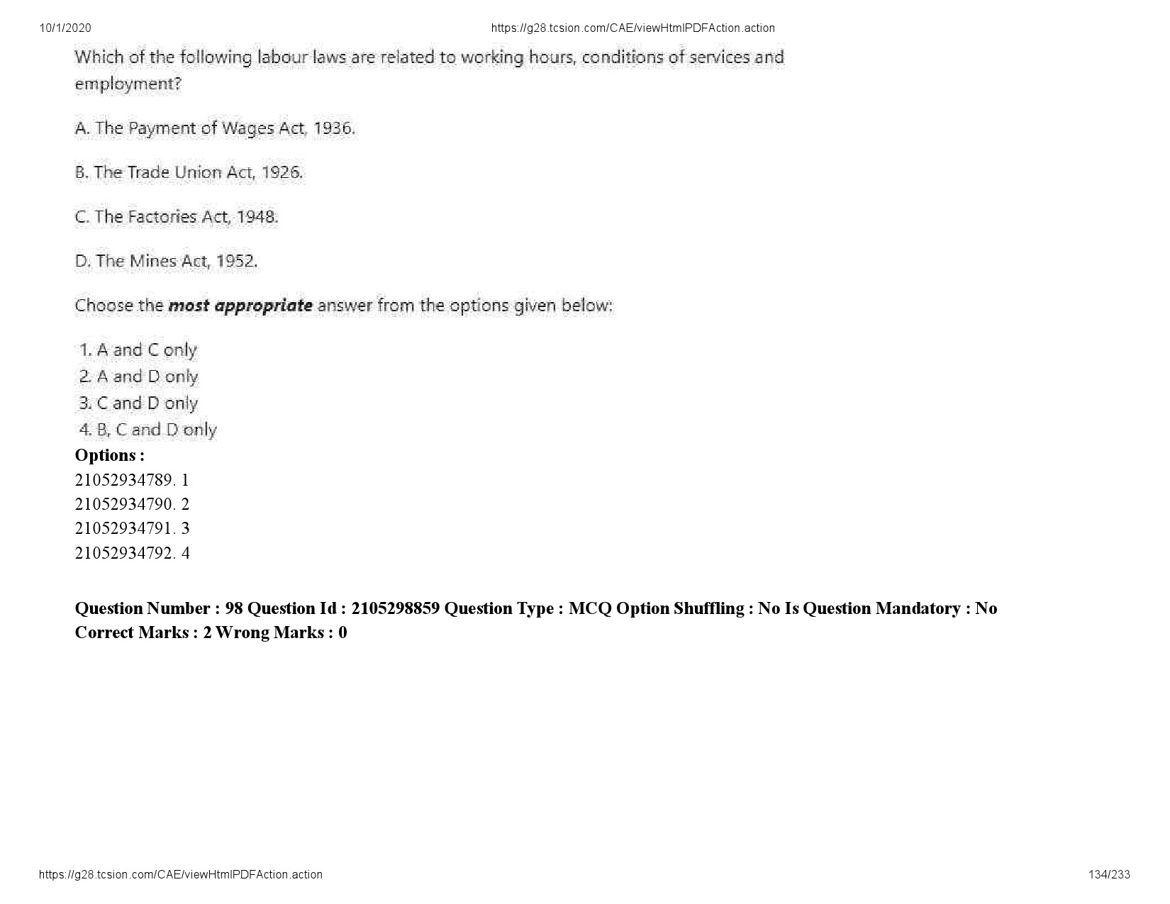 UGC NET Management Question Paper September 2020 134