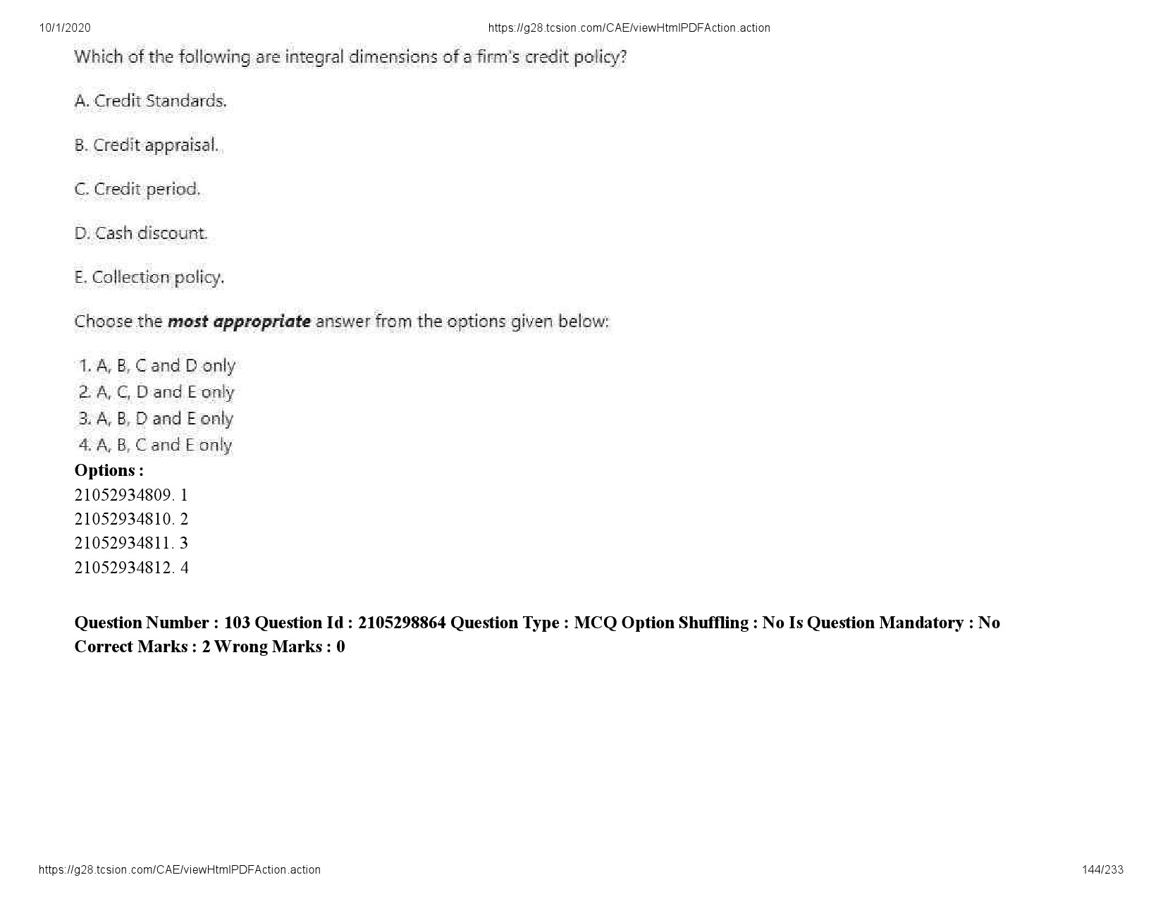 UGC NET Management Question Paper September 2020 144