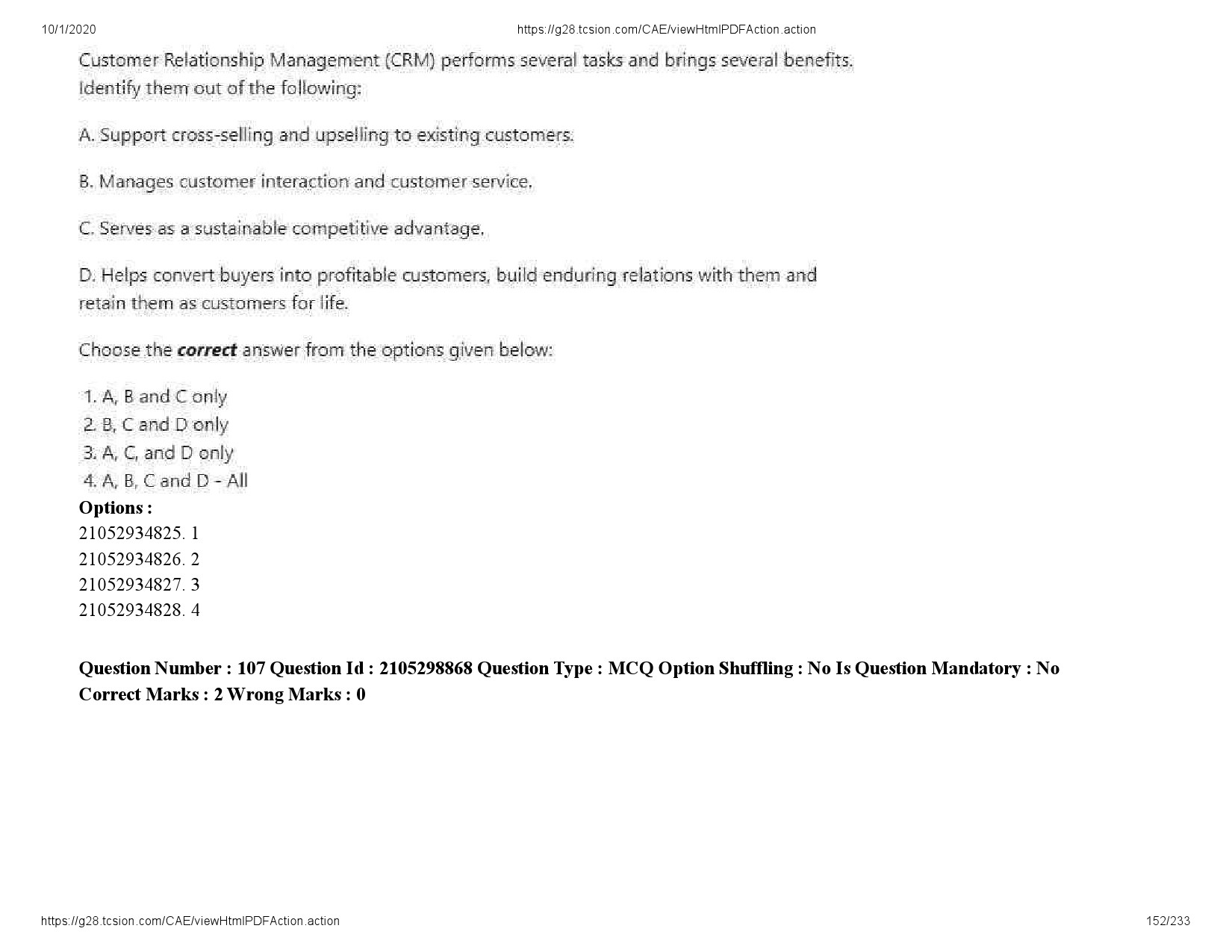 UGC NET Management Question Paper September 2020 152