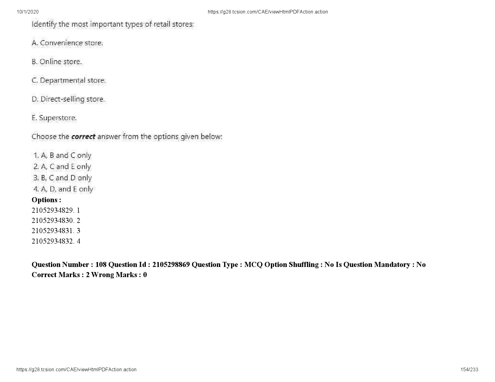 UGC NET Management Question Paper September 2020 154