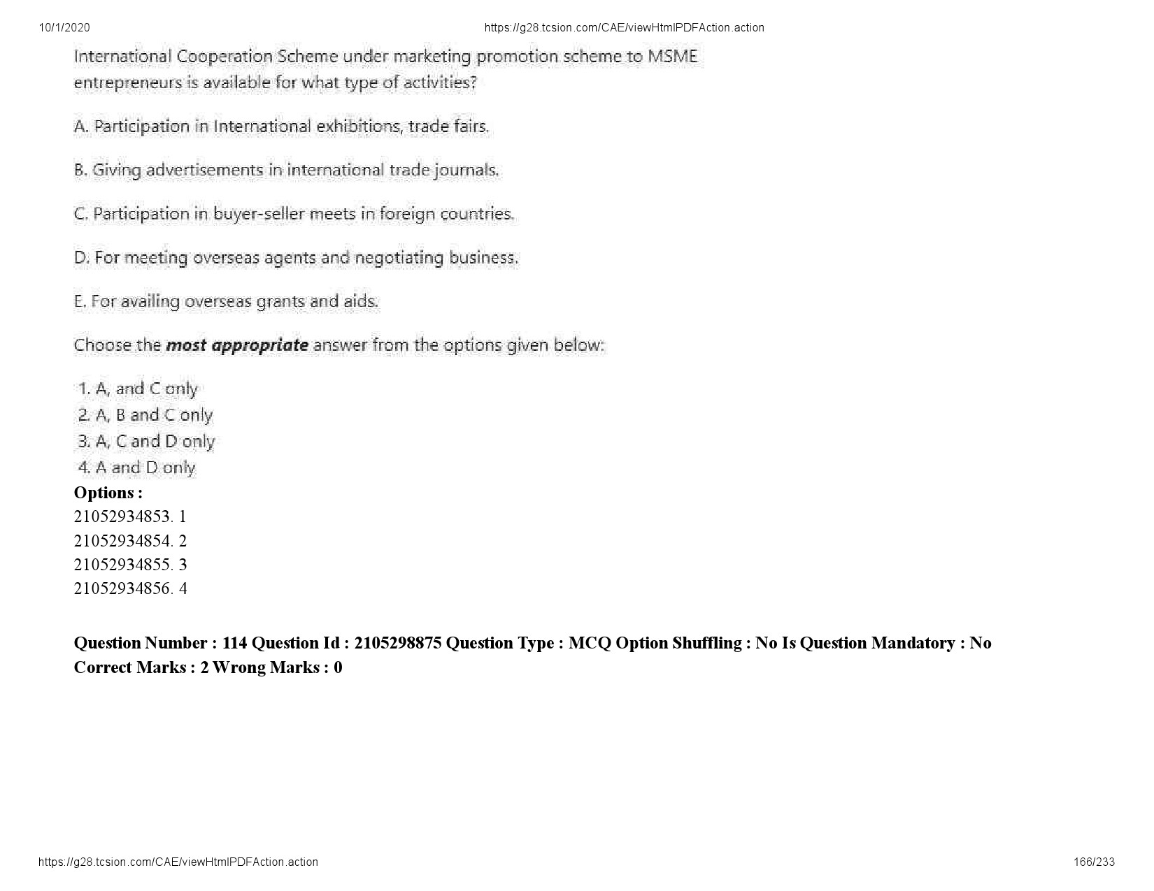 UGC NET Management Question Paper September 2020 166