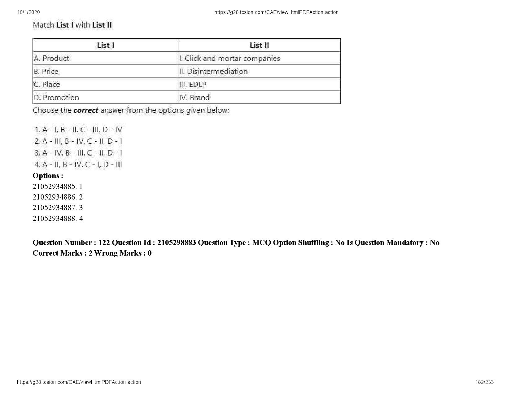 UGC NET Management Question Paper September 2020 182