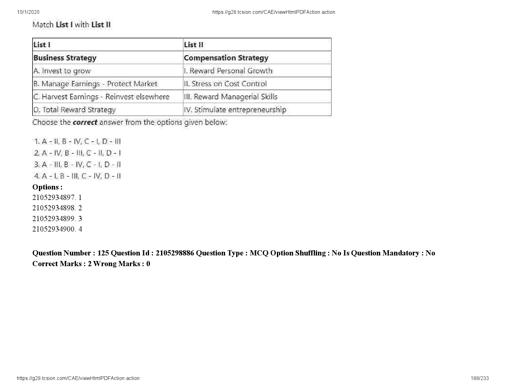 UGC NET Management Question Paper September 2020 188