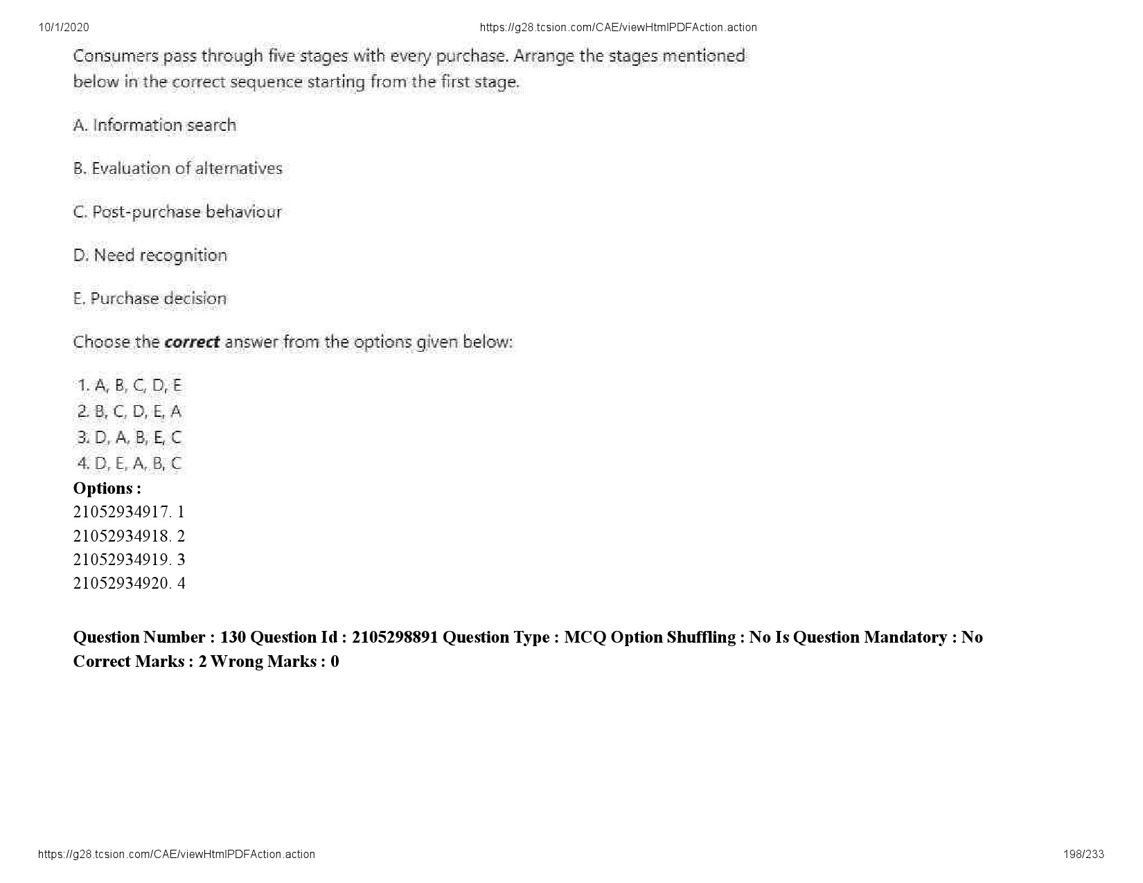 UGC NET Management Question Paper September 2020 198