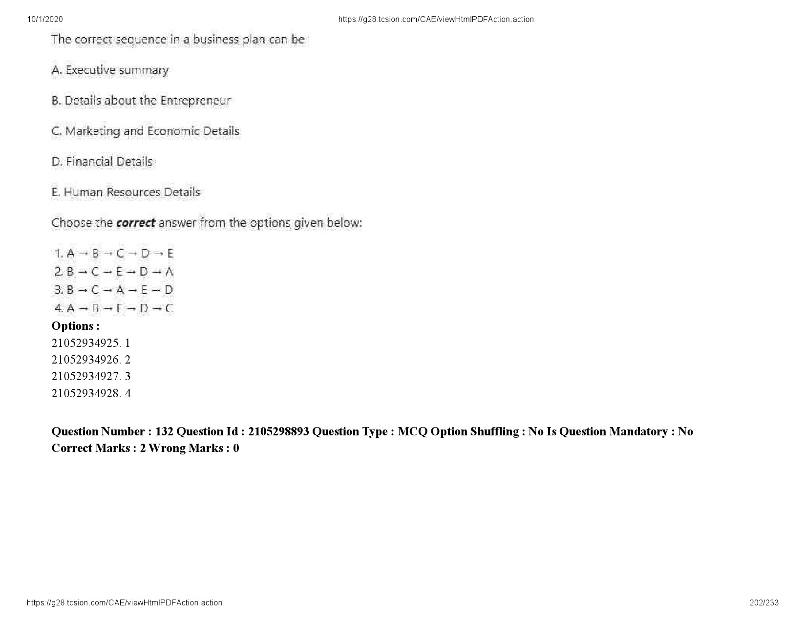 UGC NET Management Question Paper September 2020 202