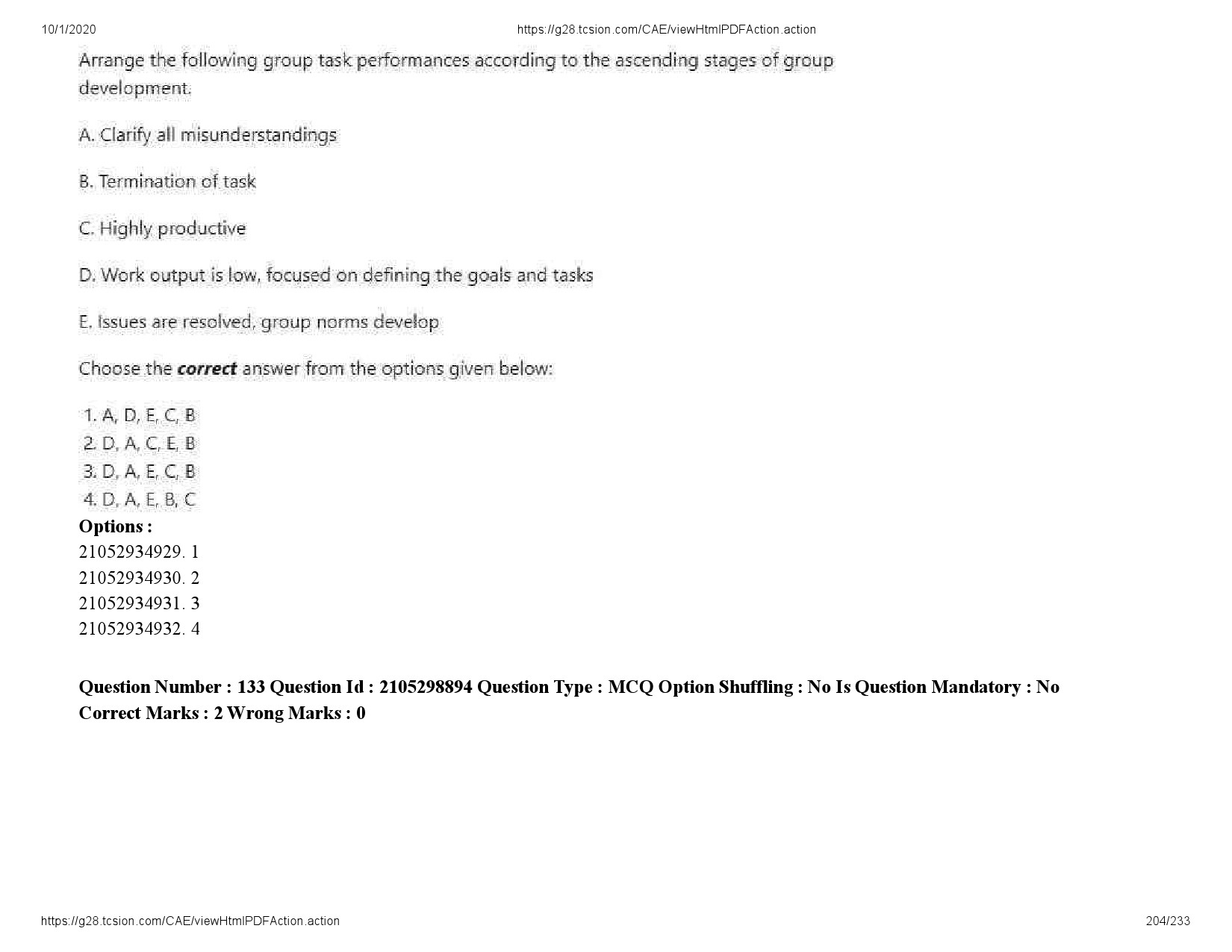 UGC NET Management Question Paper September 2020 204