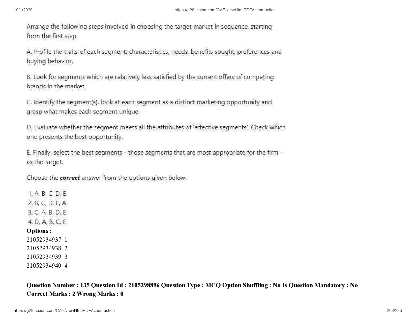 UGC NET Management Question Paper September 2020 208