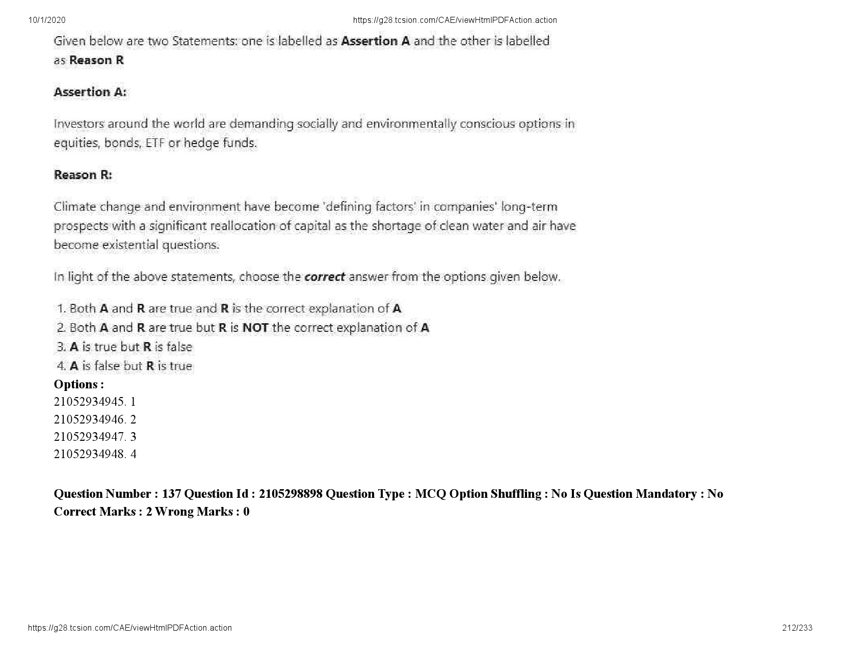 UGC NET Management Question Paper September 2020 212