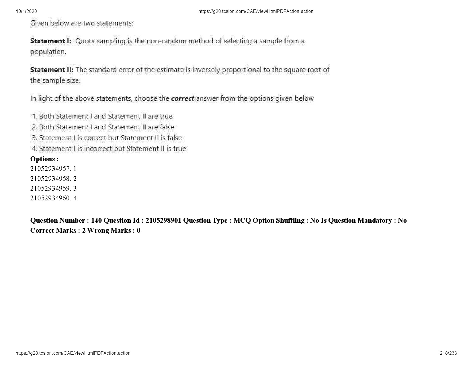 UGC NET Management Question Paper September 2020 218