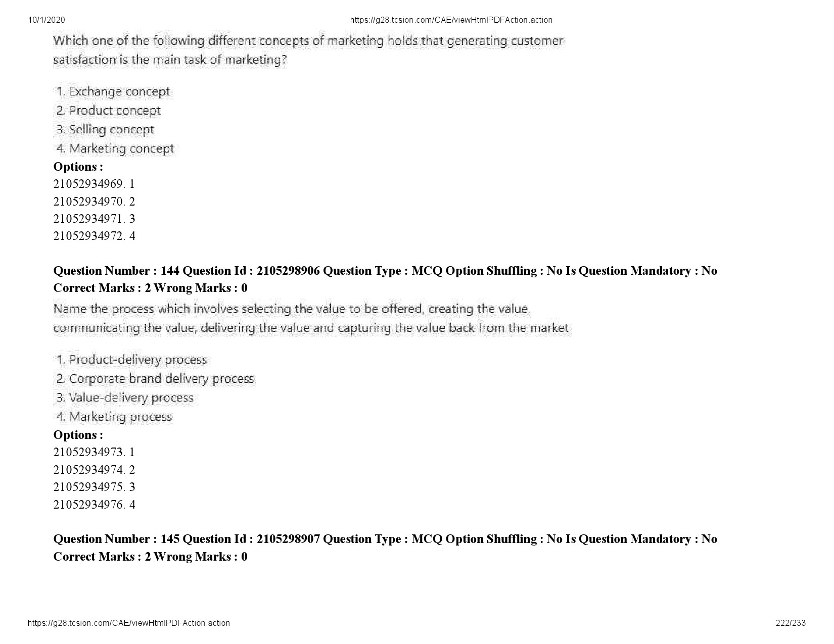 UGC NET Management Question Paper September 2020 222