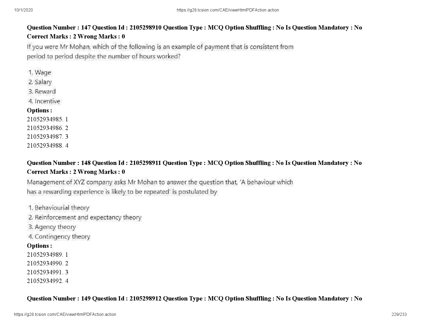 UGC NET Management Question Paper September 2020 229