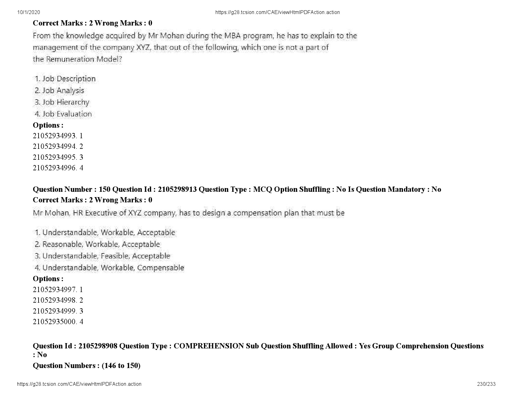 UGC NET Management Question Paper September 2020 230