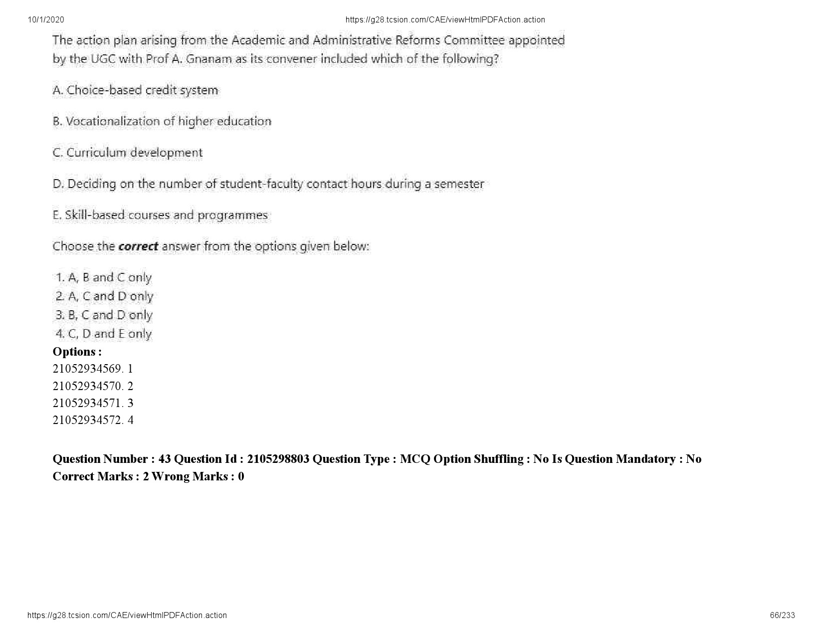 UGC NET Management Question Paper September 2020 66