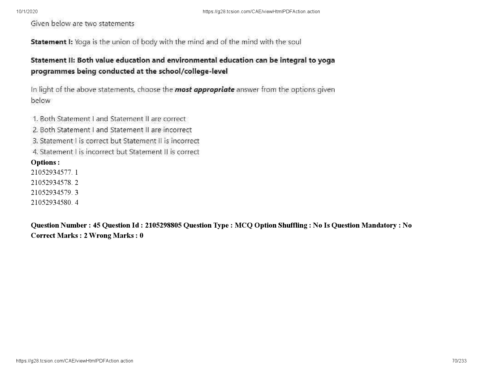 UGC NET Management Question Paper September 2020 70