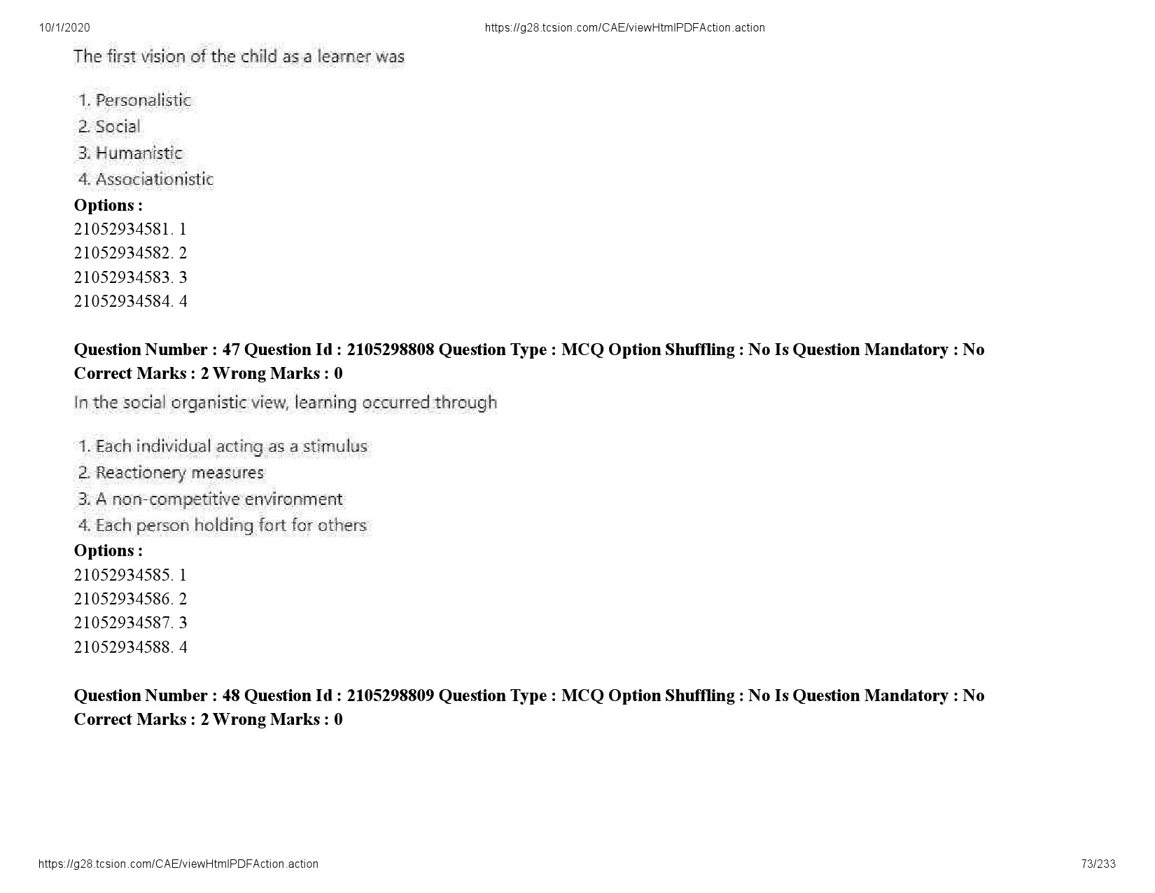 UGC NET Management Question Paper September 2020 73