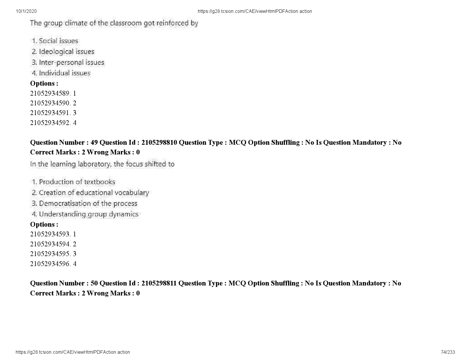 UGC NET Management Question Paper September 2020 74