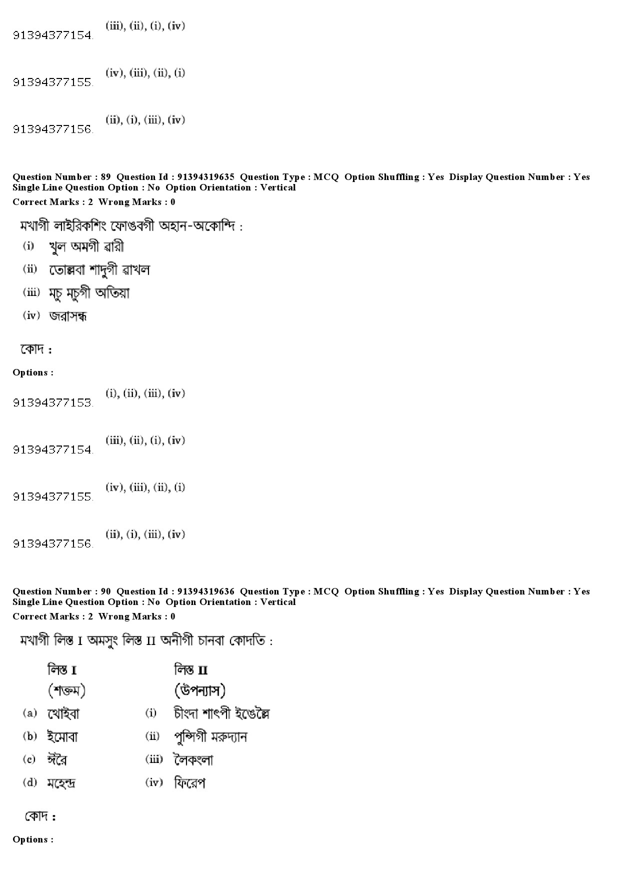 UGC NET Manipuri Question Paper December 2018 78