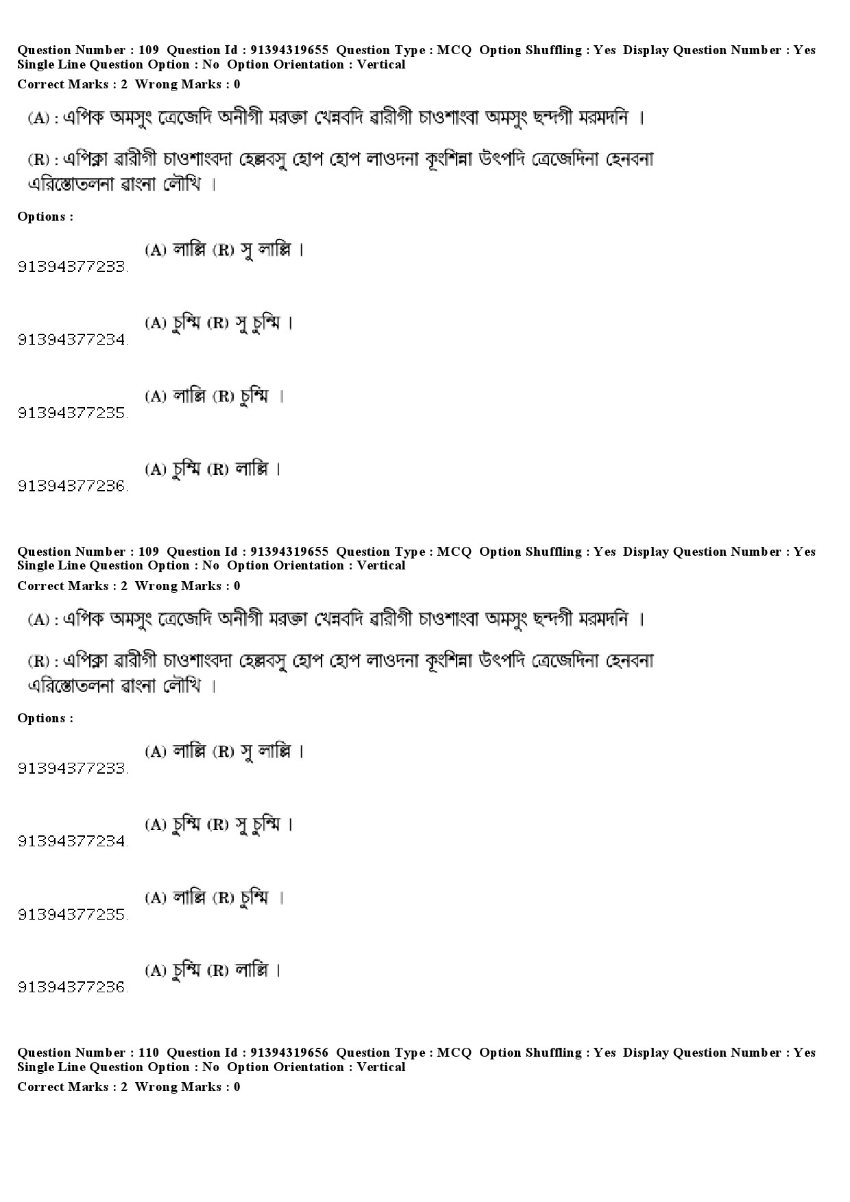 UGC NET Manipuri Question Paper December 2018 96