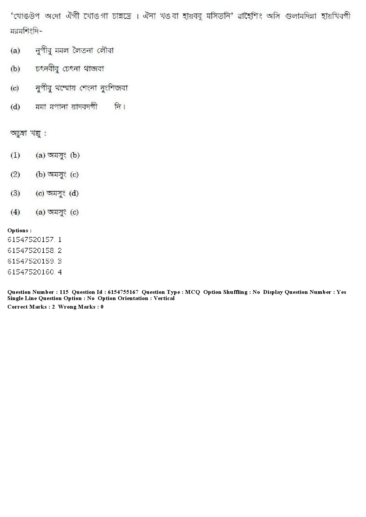 UGC NET Manipuri Question Paper December 2019 113