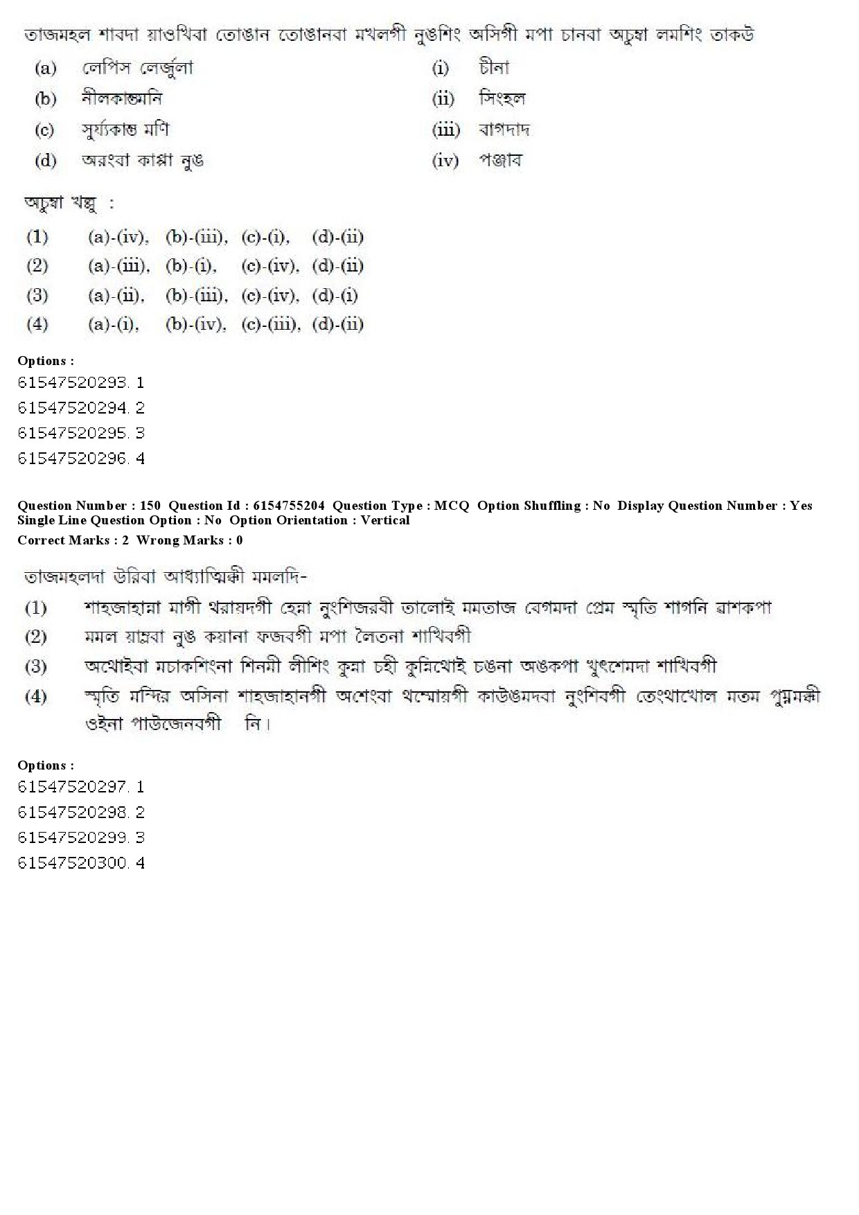 UGC NET Manipuri Question Paper December 2019 154