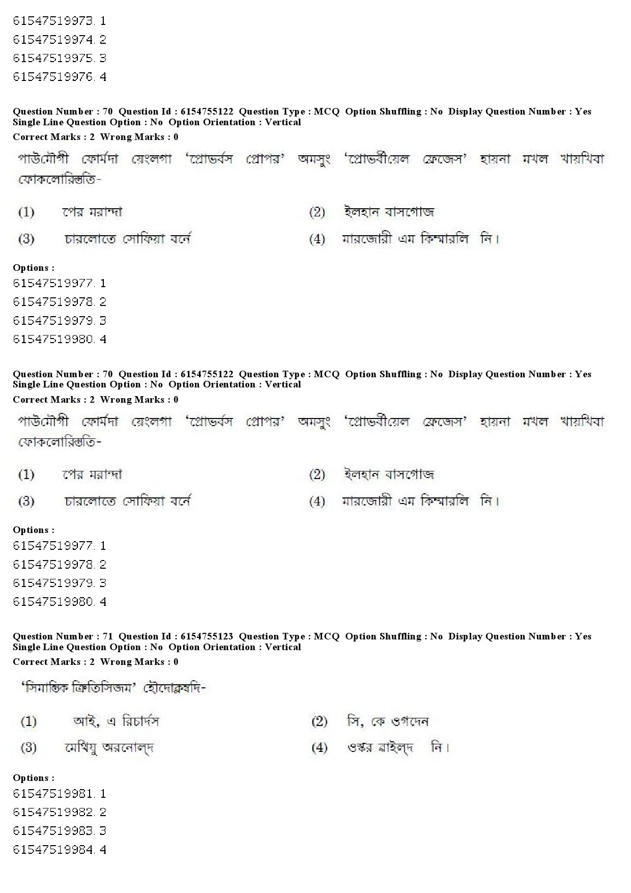 UGC NET Manipuri Question Paper December 2019 67