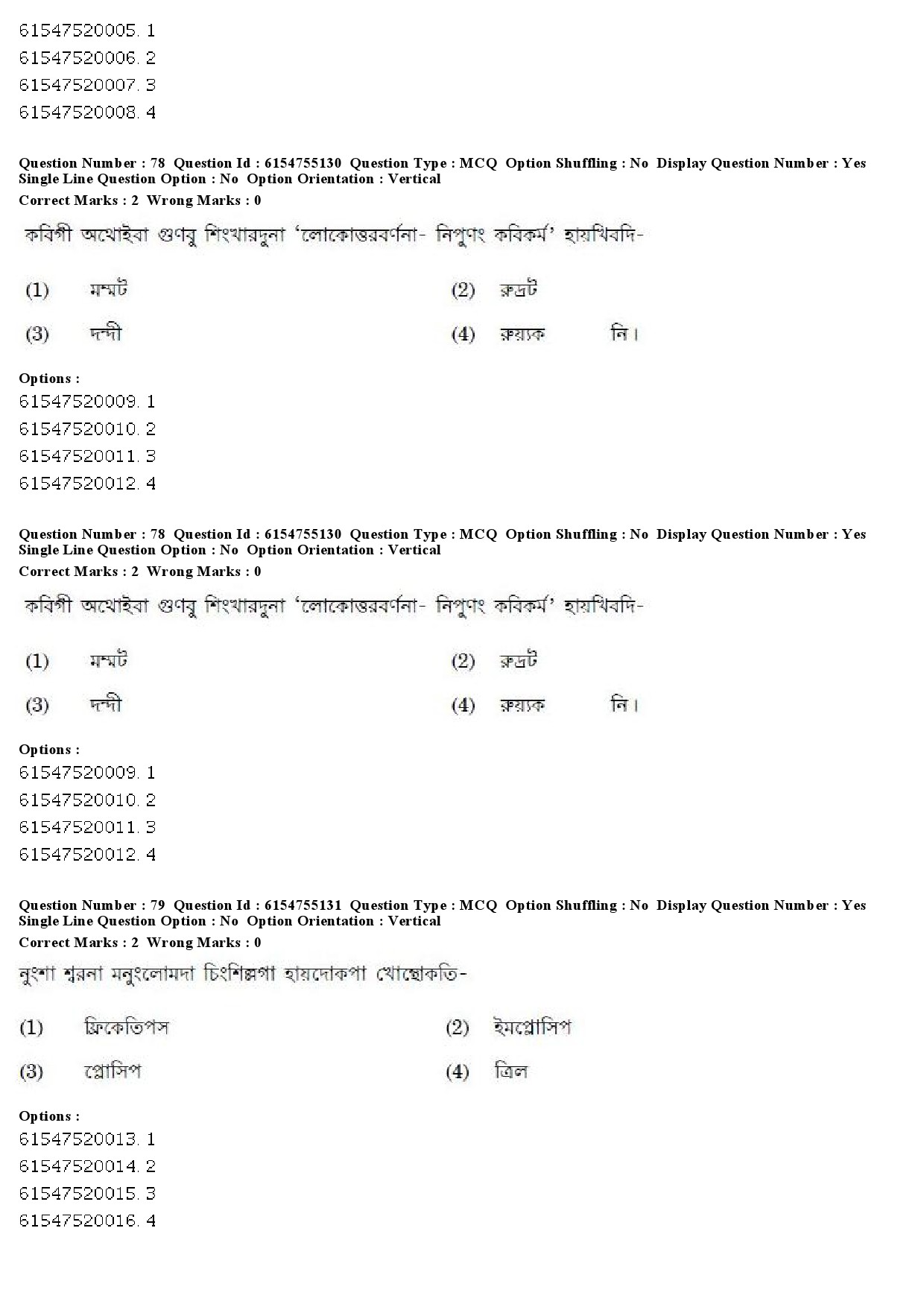 UGC NET Manipuri Question Paper December 2019 72